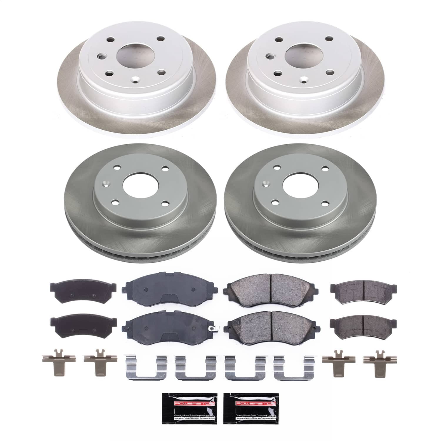 Power Stop - SC5896 - Front and Rear - Disc Brake Pad and Rotor Kit image 1