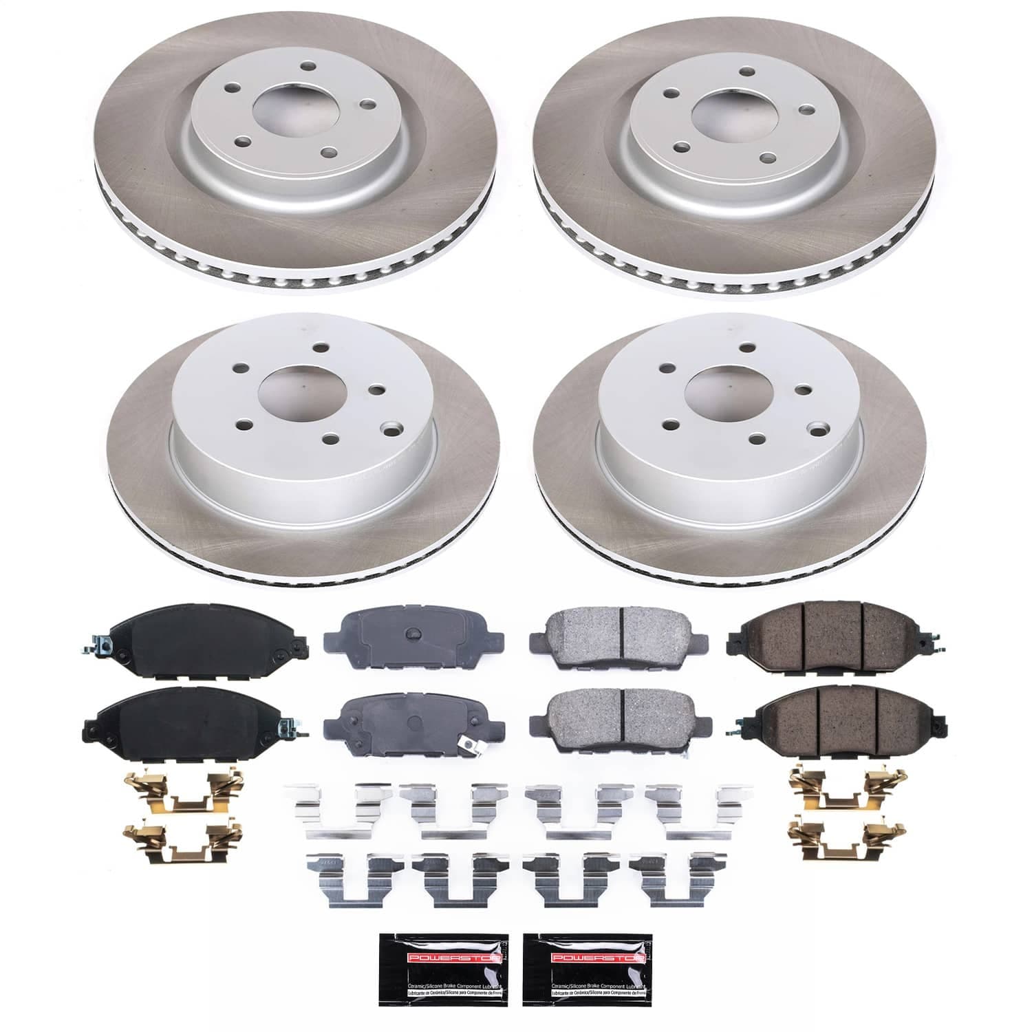 Power Stop - SC6497 - Front and Rear - Disc Brake Pad and Rotor Kit image 1