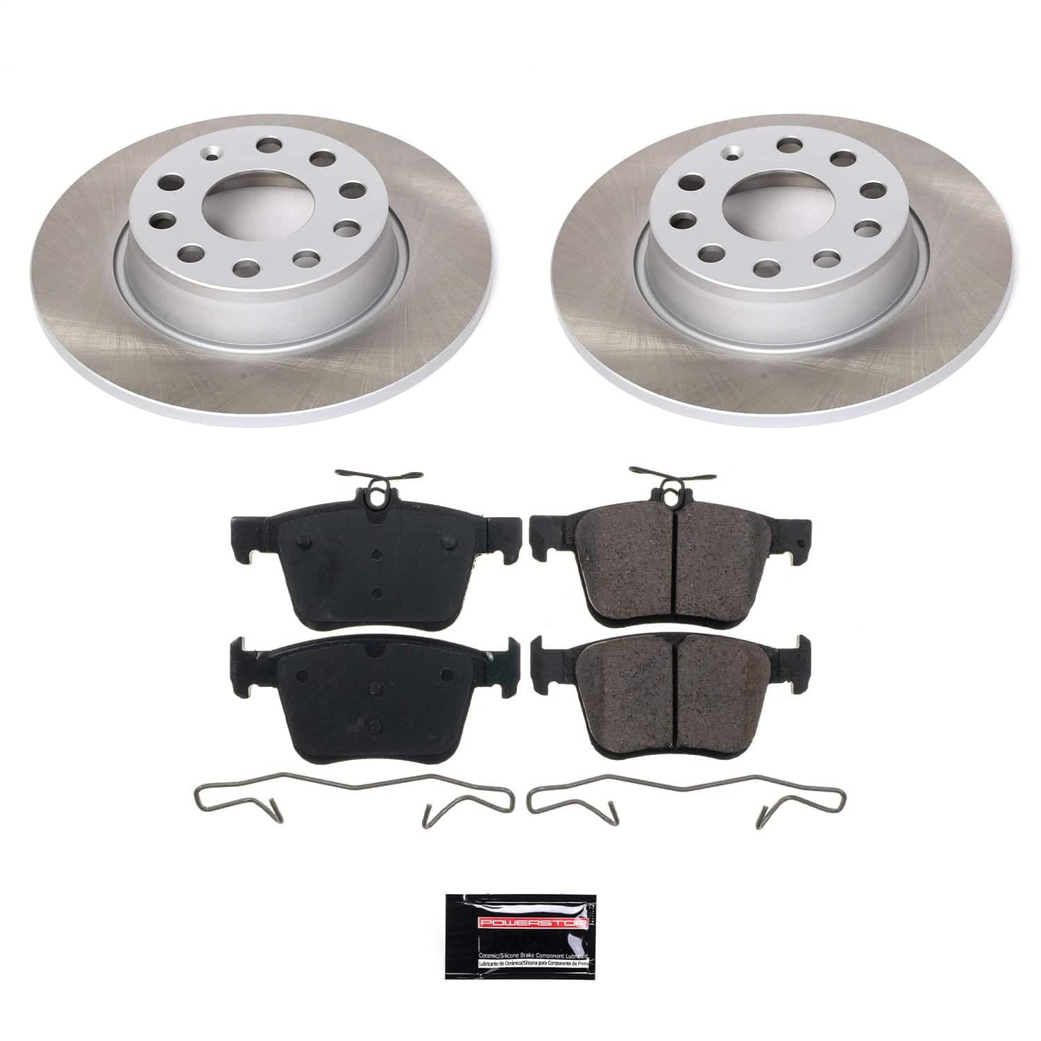 Power Stop - SC7093 - Rear - Disc Brake Pad and Rotor Kit image 1