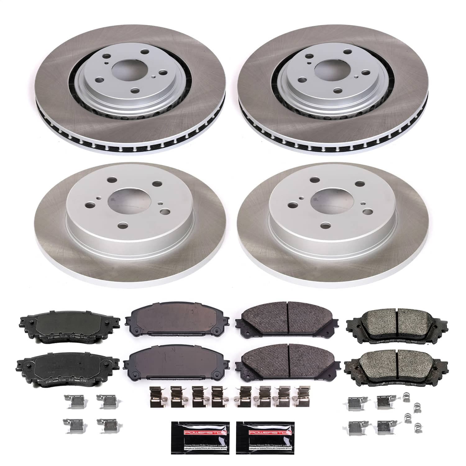 Power Stop - SC7605 - Front and Rear - Disc Brake Pad and Rotor Kit image 1