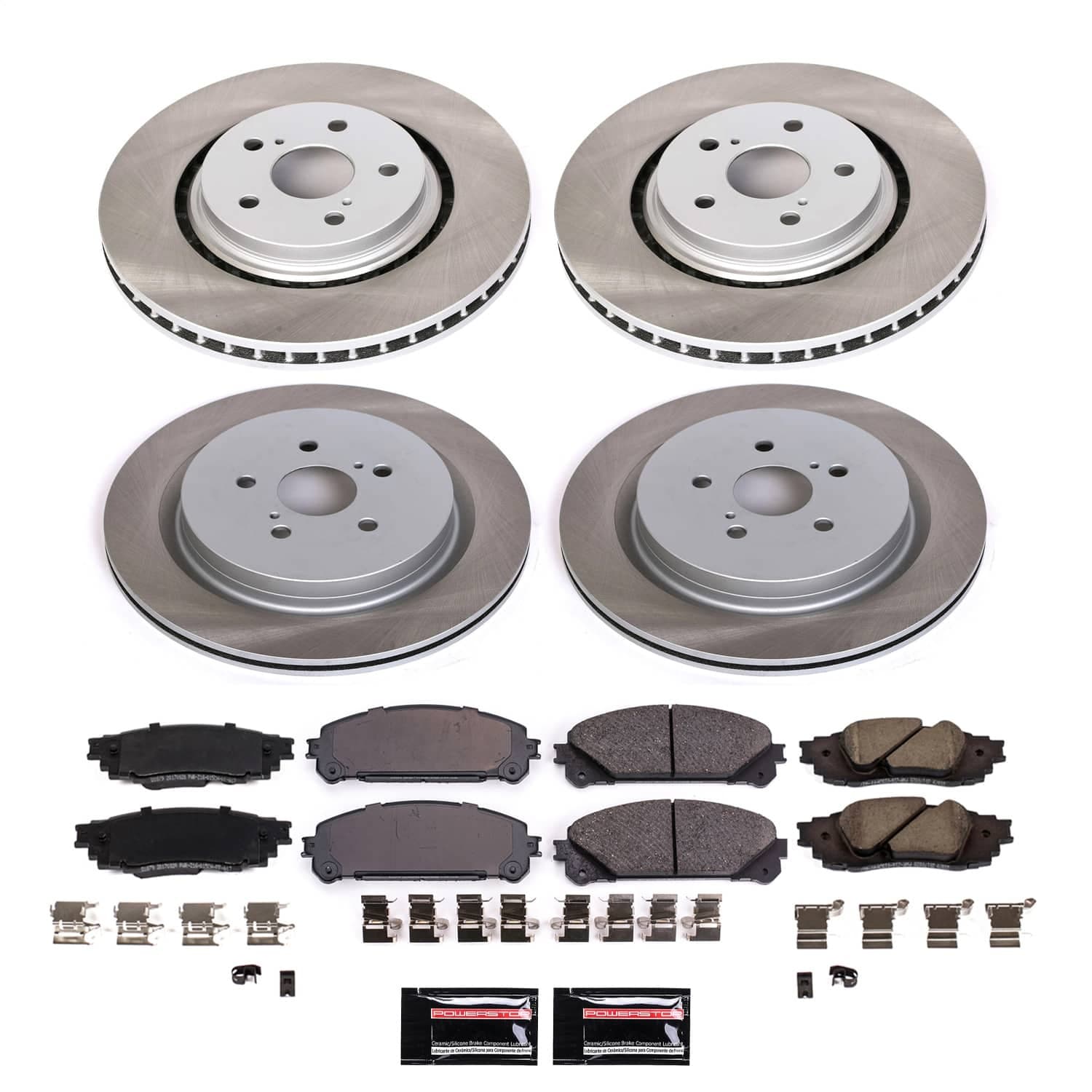 Power Stop - SC7606 - Front and Rear - Disc Brake Pad and Rotor Kit image 1