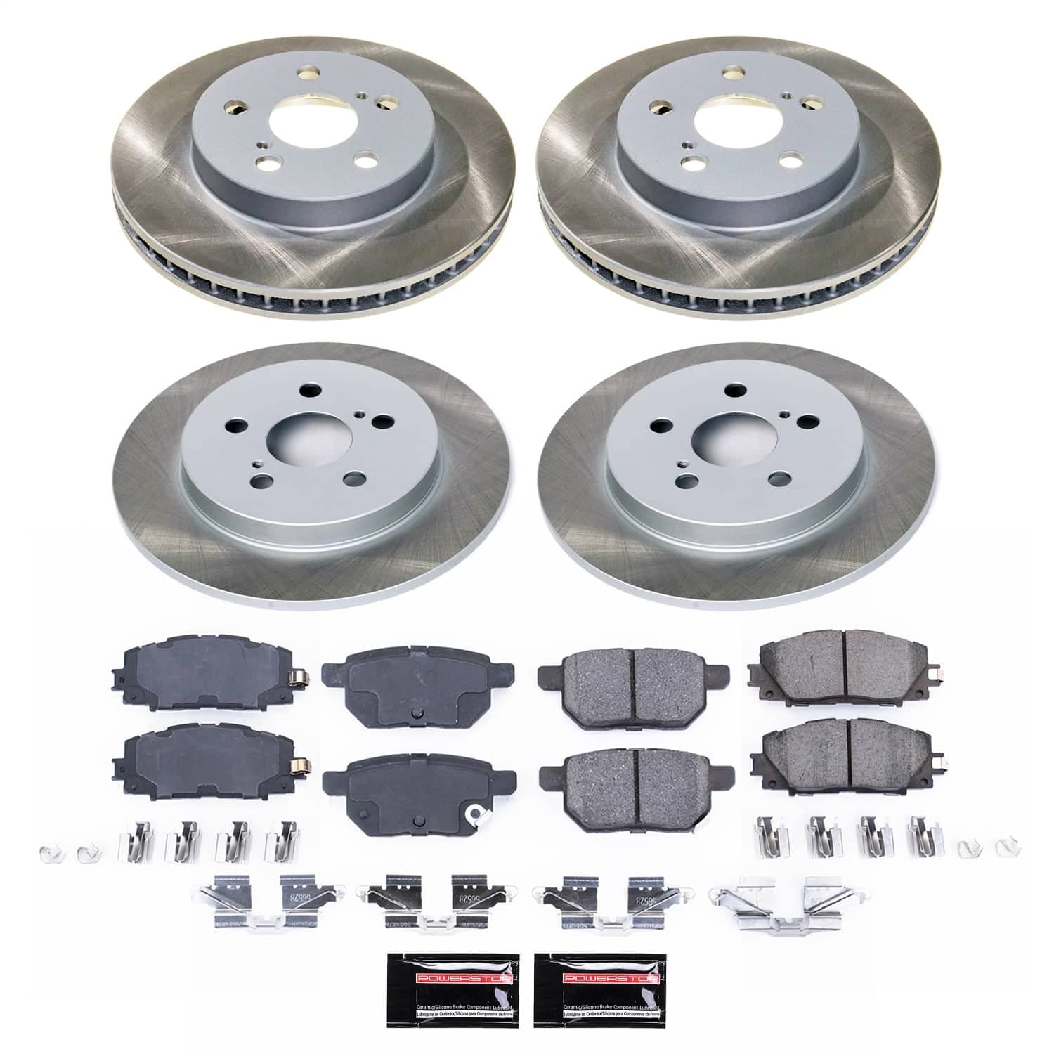 Power Stop - SC7924 - Front and Rear - Disc Brake Pad and Rotor Kit image 1