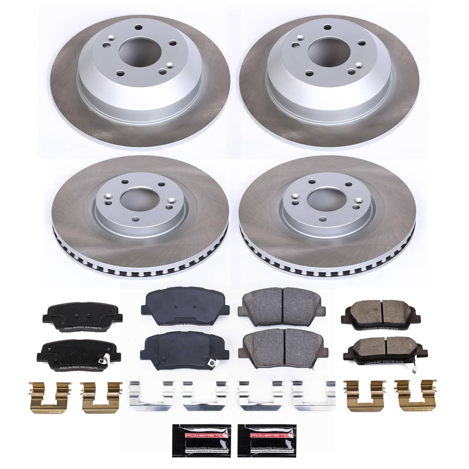 Power Stop - SC8009 - Front and Rear - Disc Brake Pad and Rotor Kit image 1