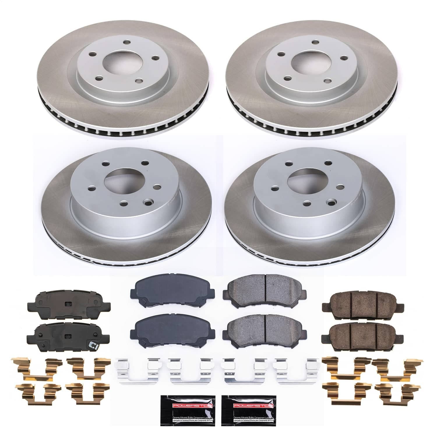 Power Stop - SC8268 - Front and Rear - Disc Brake Pad and Rotor Kit image 1
