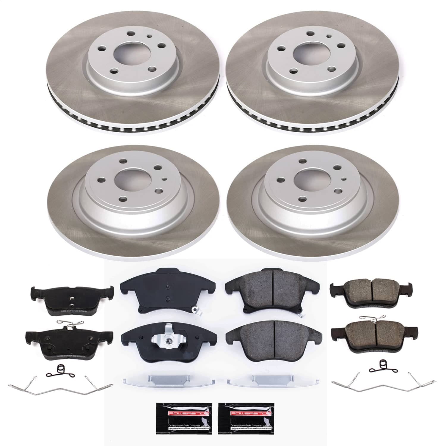 Power Stop - SC8541 - Front and Rear - Disc Brake Pad and Rotor Kit image 1