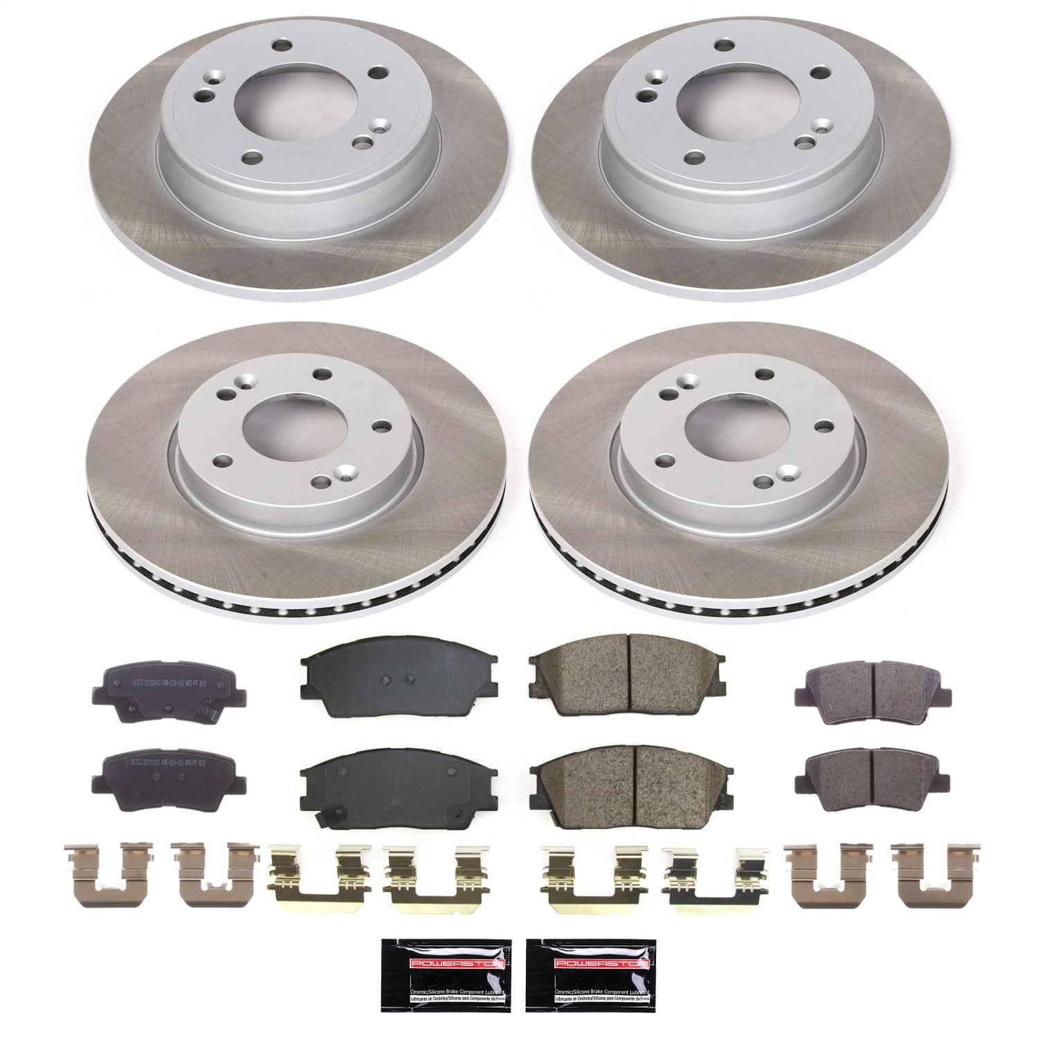Power Stop - SC8686 - Front and Rear - Disc Brake Pad and Rotor Kit image 1
