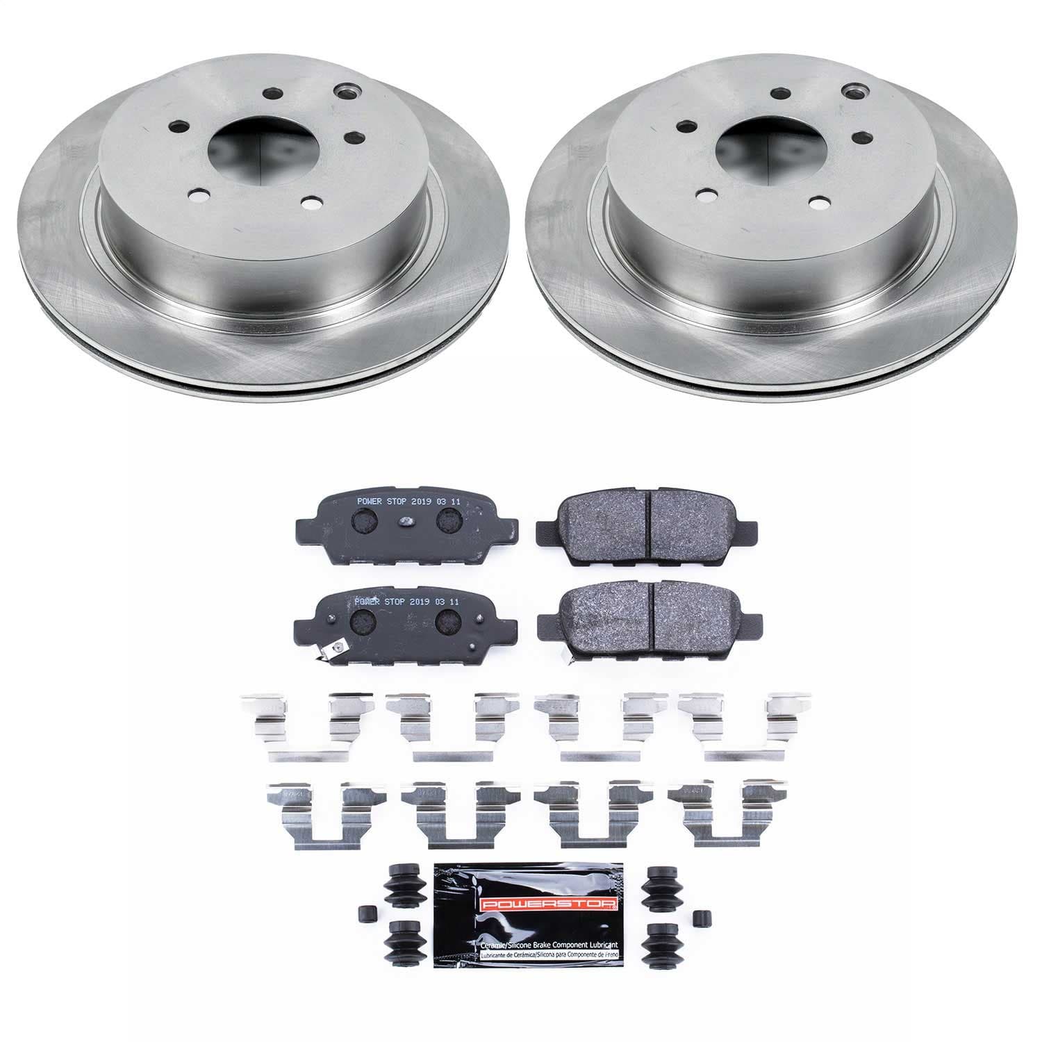 Power Stop - TDSK2427 - Rear - Disc Brake Pad and Rotor Kit image 1