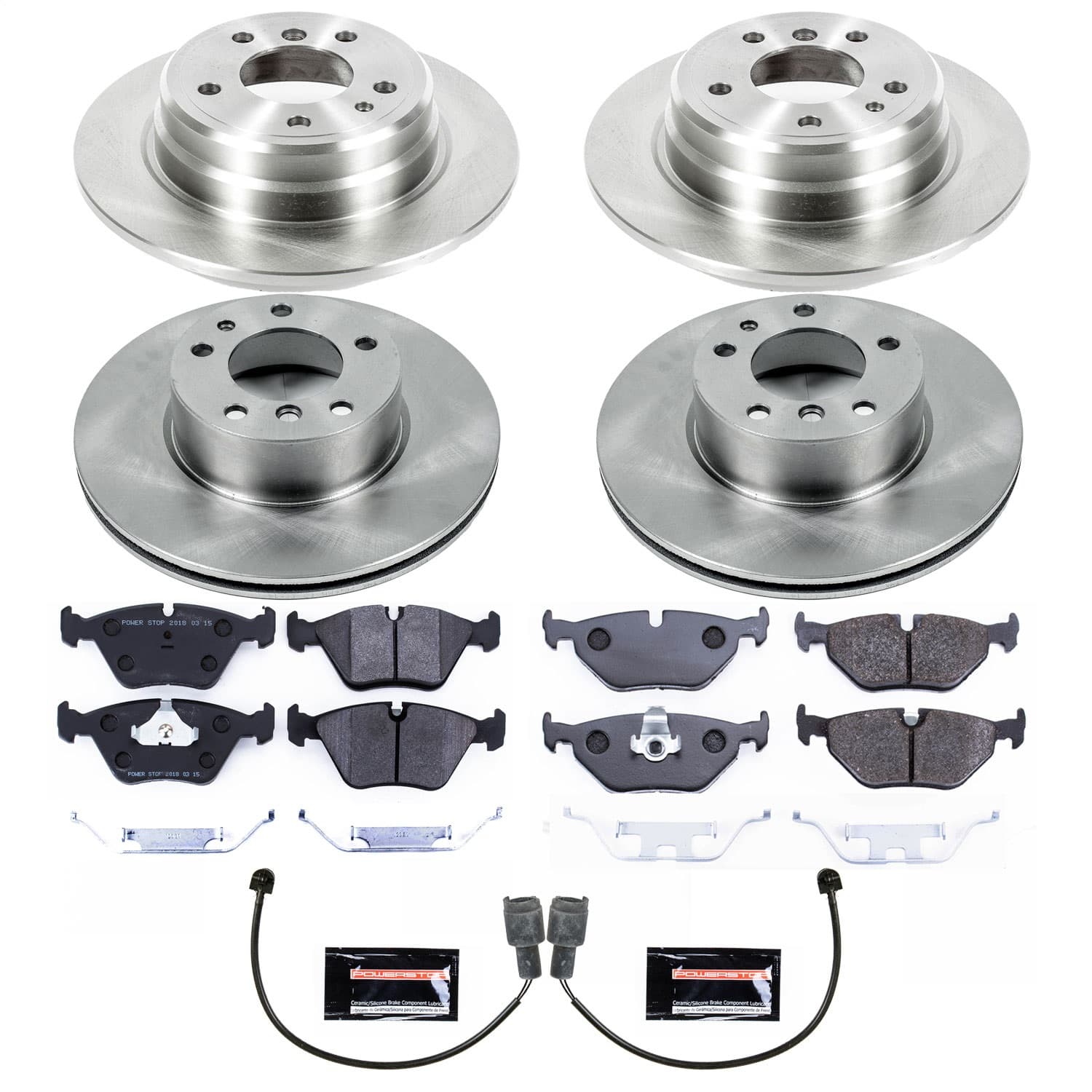 Power Stop - TDSK392 - Front and Rear - Disc Brake Pad and Rotor Kit image 1