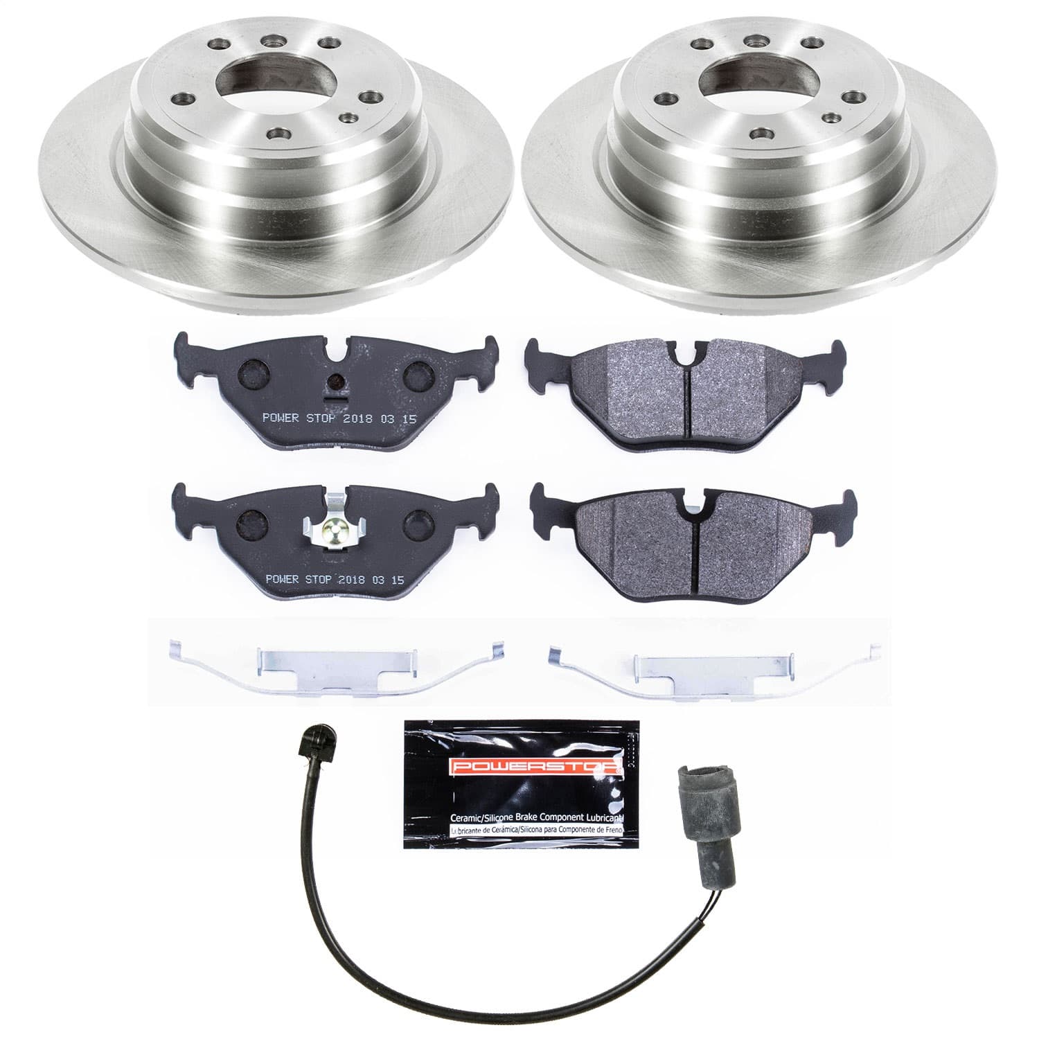 Power Stop - TDSK393 - Rear - Disc Brake Pad and Rotor Kit image 1