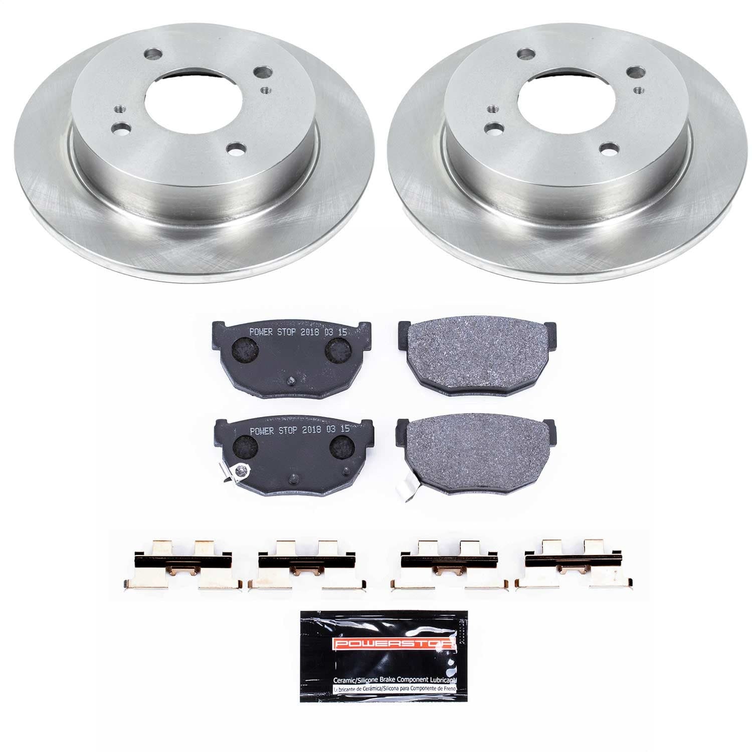 Power Stop - TDSK4775 - Rear - Disc Brake Pad and Rotor Kit image 1