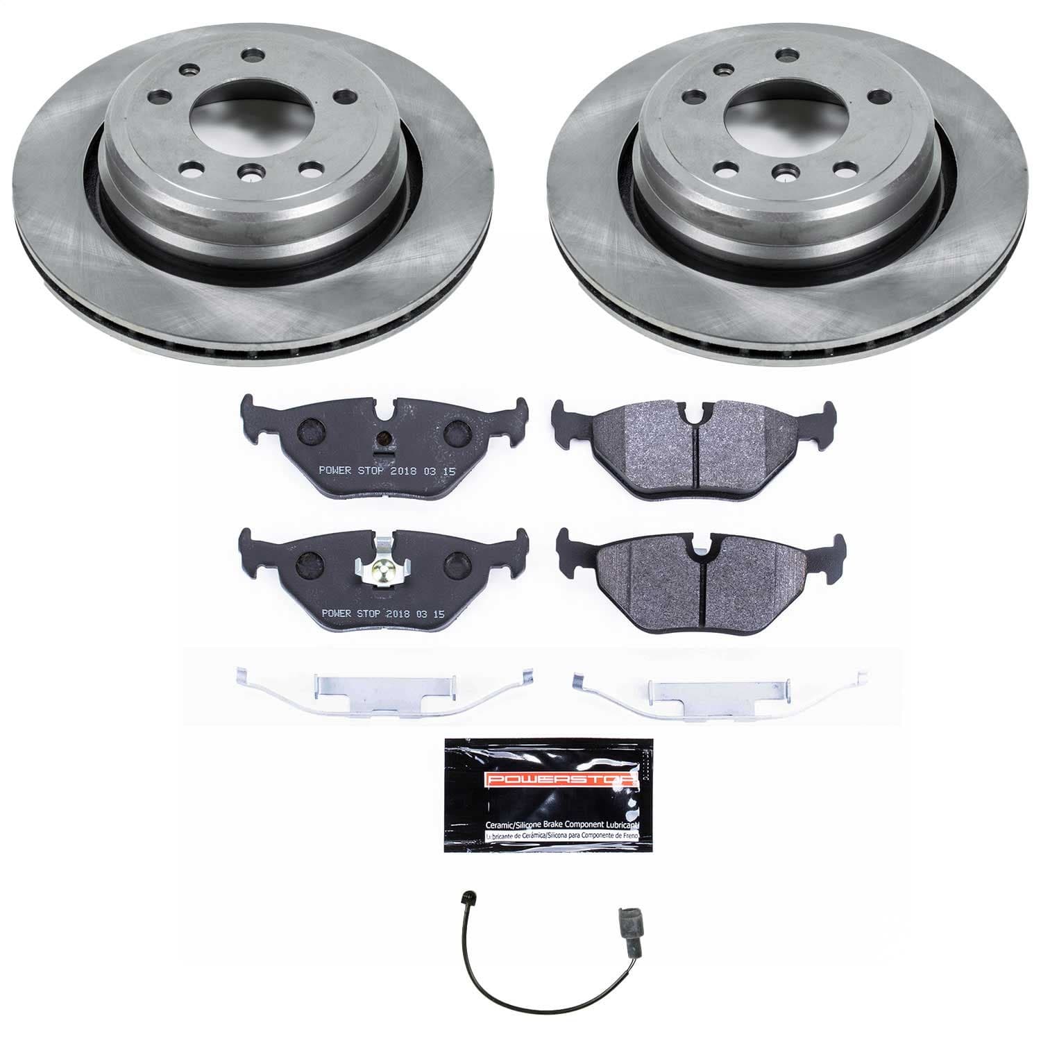 Power Stop - TDSK557 - Rear - Disc Brake Pad and Rotor Kit image 1
