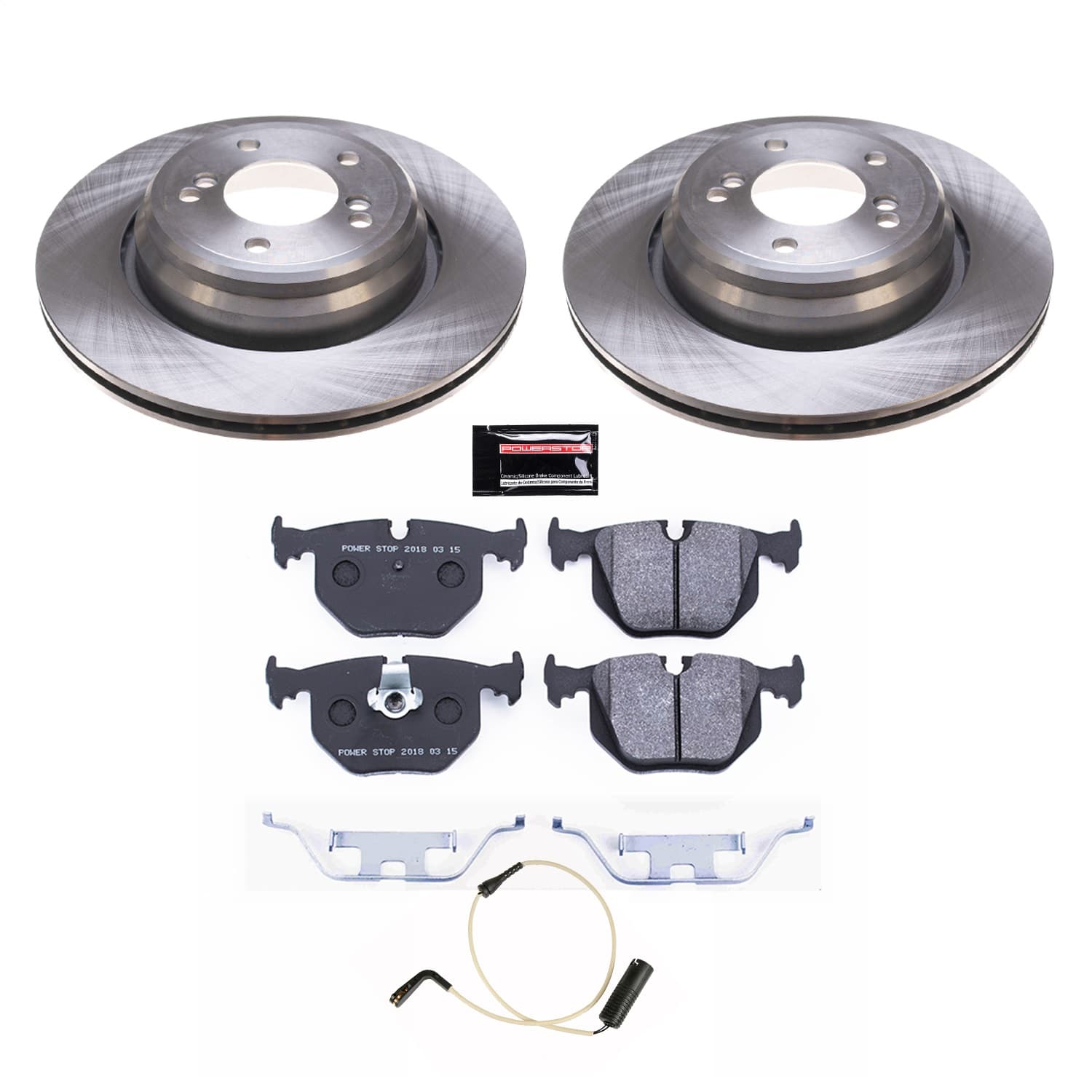 Power Stop - TDSK5731 - Rear - Disc Brake Pad and Rotor Kit image 1