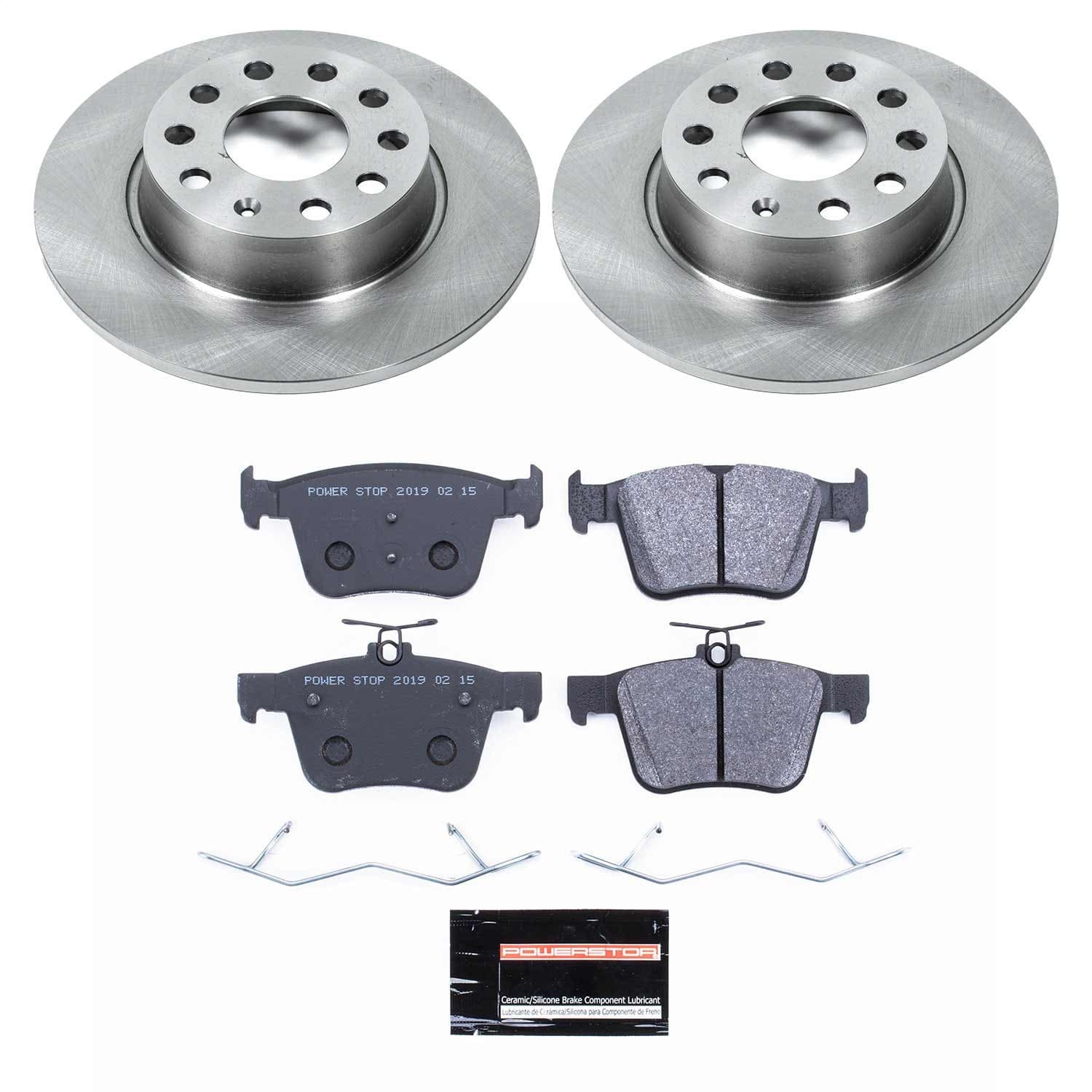 Power Stop - TDSK7093 - Rear - Disc Brake Pad and Rotor Kit image 1