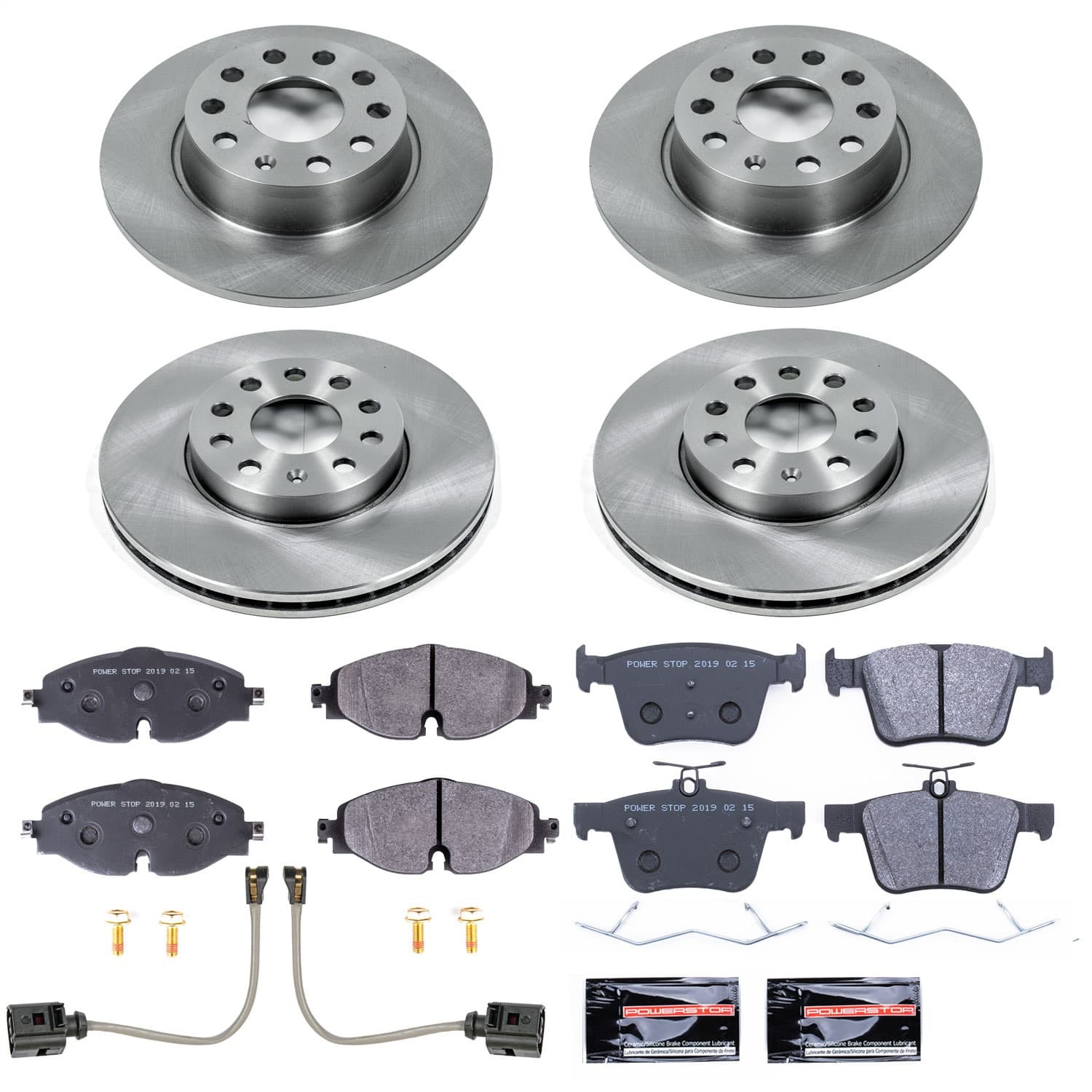 Power Stop - TDSK7111 - Front and Rear - Disc Brake Pad and Rotor Kit image 1