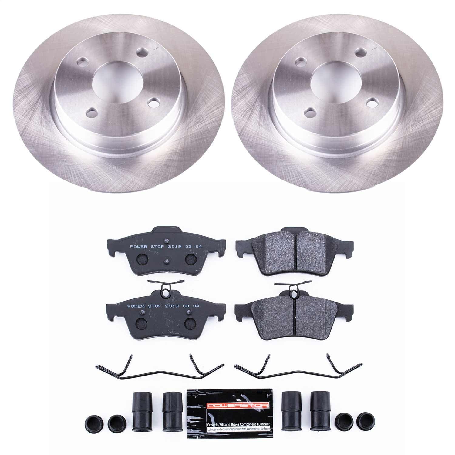 Power Stop - TDSK7897 - Rear - Disc Brake Pad and Rotor Kit image 1