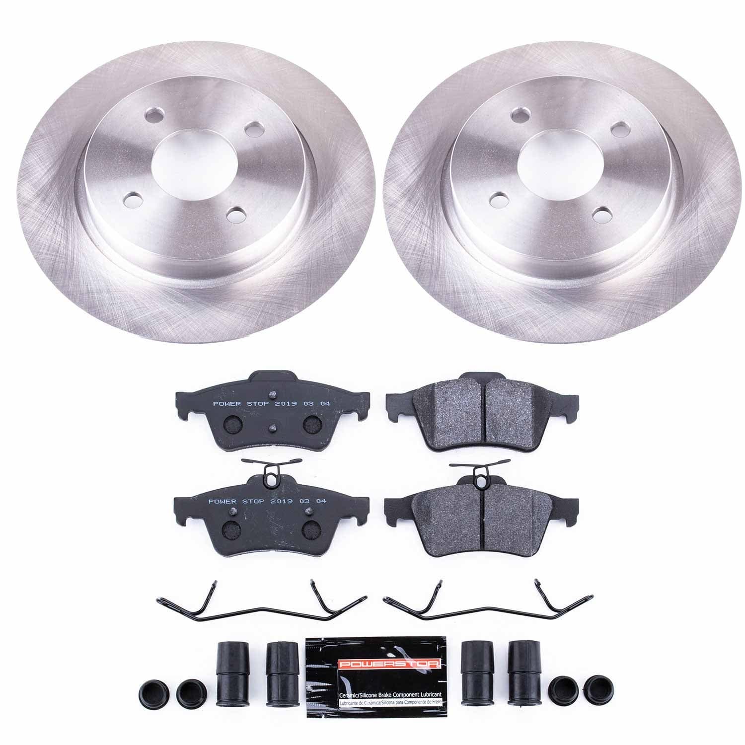 Power Stop - TDSK7898 - Rear - Disc Brake Pad and Rotor Kit image 1