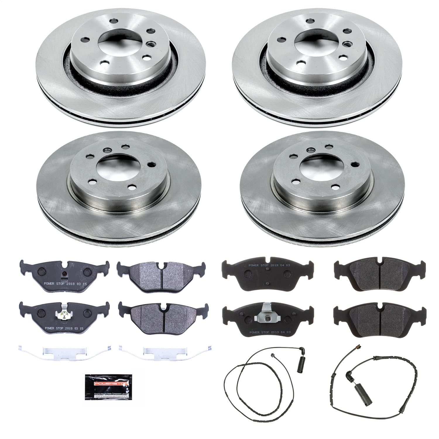 Power Stop - TDSK871 - Front and Rear - Disc Brake Pad and Rotor Kit image 1