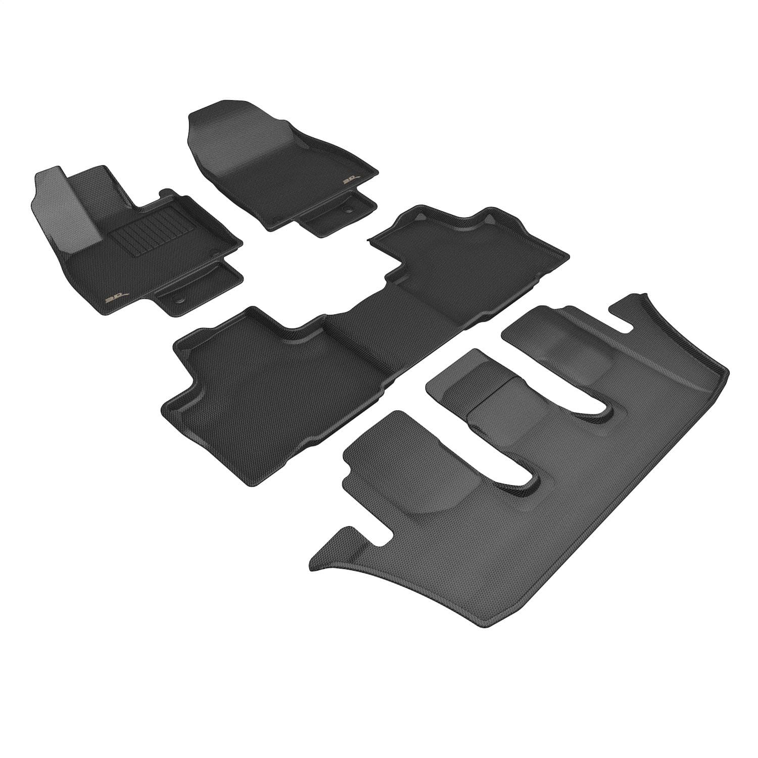 3D MAXpider - L1TY33301509 - Front Rear and Third Row - Floor Mat Set image 1