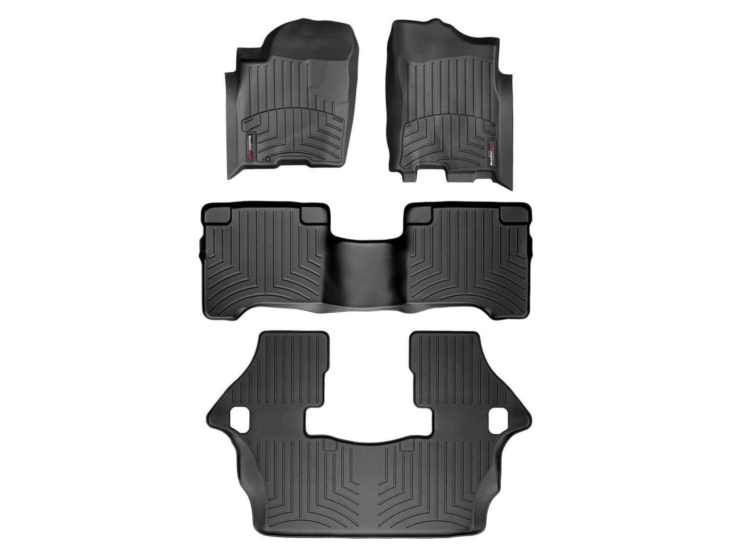 Weathertech - 44019-1-4-3 - Front Rear and Third Row - Floor Mat Set