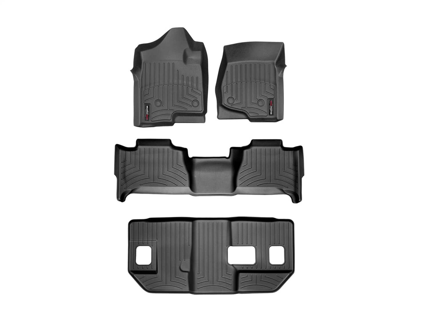 Weathertech - 44066-1-6-8 - Front Rear and Third Row - Floor Mat Set