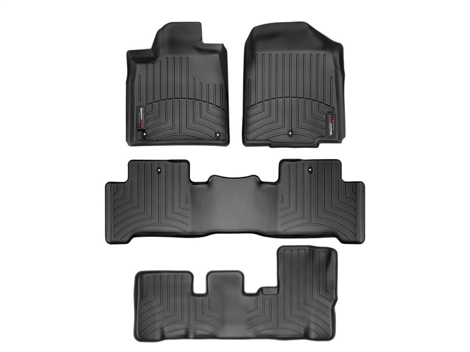 Weathertech - 44114-1-2-3 - Front Rear and Third Row - Floor Mat Set