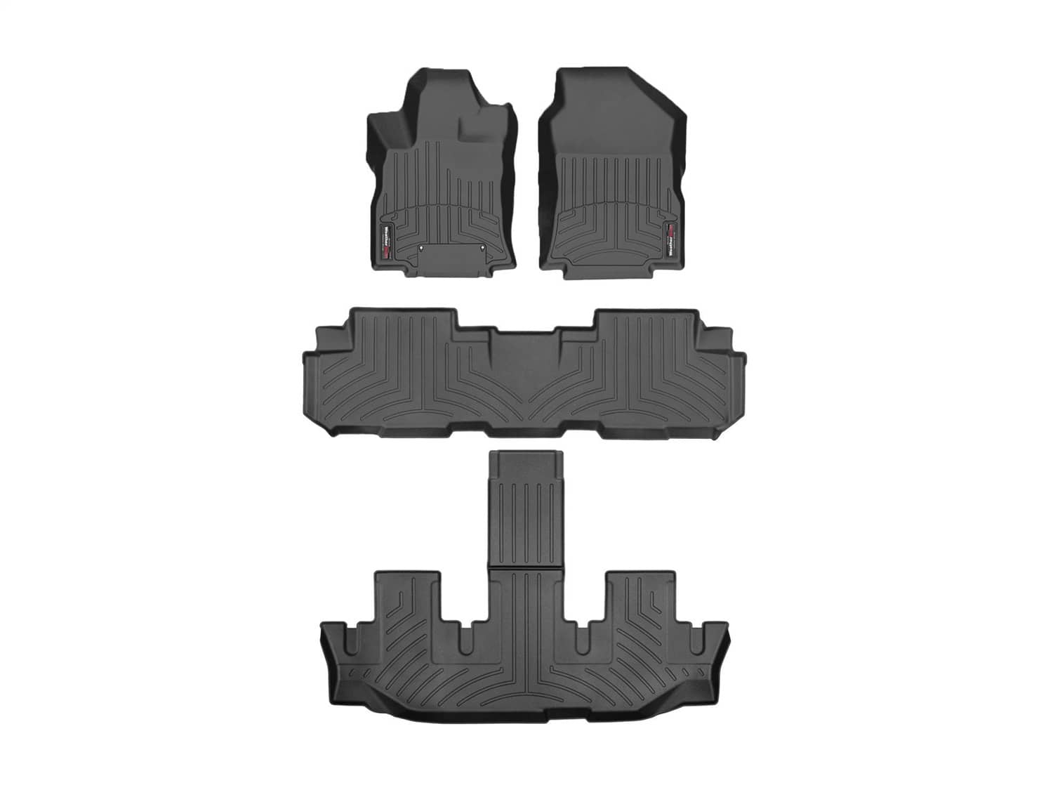 Weathertech - 441475-1-2-3 - Front Rear and Third Row - Floor Mat Set