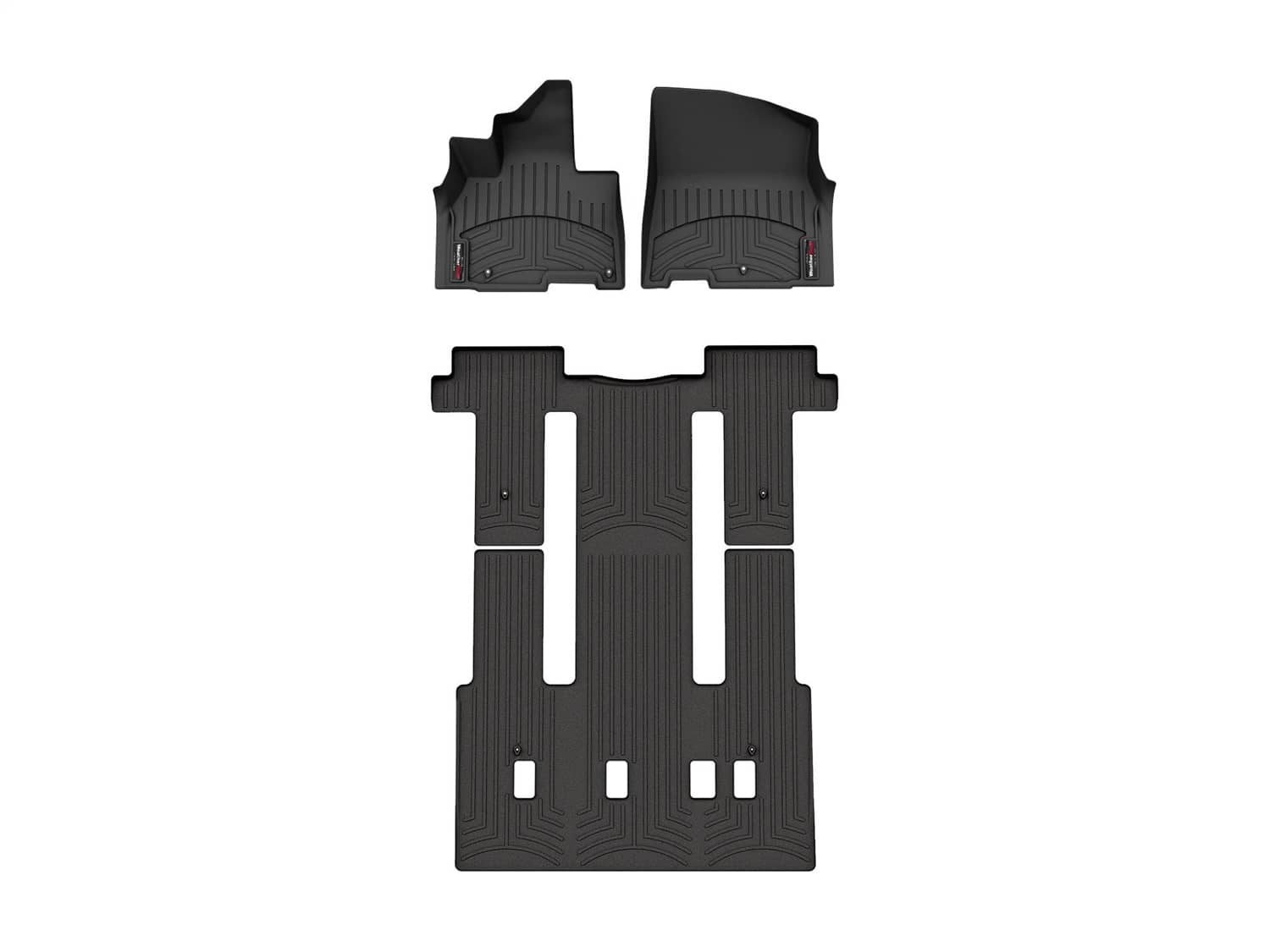Weathertech - 441672-1-3 - Front Rear and Third Row - Floor Mat Set