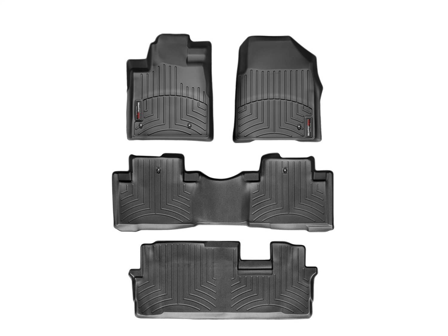 Weathertech - 44174-1-2-3 - Front Rear and Third Row - Floor Mat Set