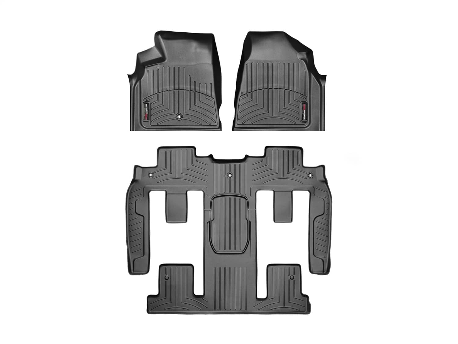 Weathertech - 442511-449423 - Front Rear and Third Row - Floor Mat Set