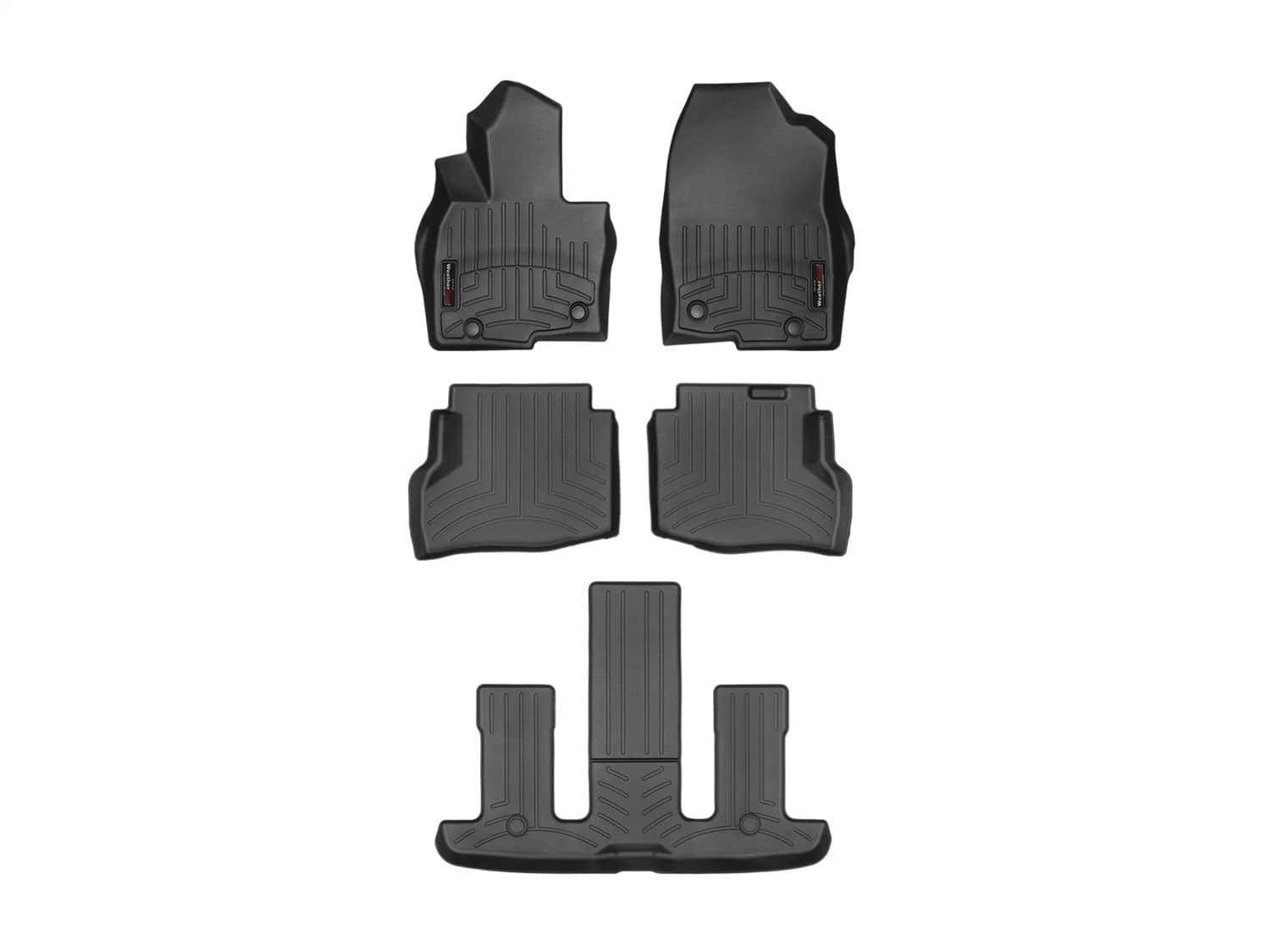 Weathertech - 44972-1-4-5 - Front Rear and Third Row - Floor Mat Set