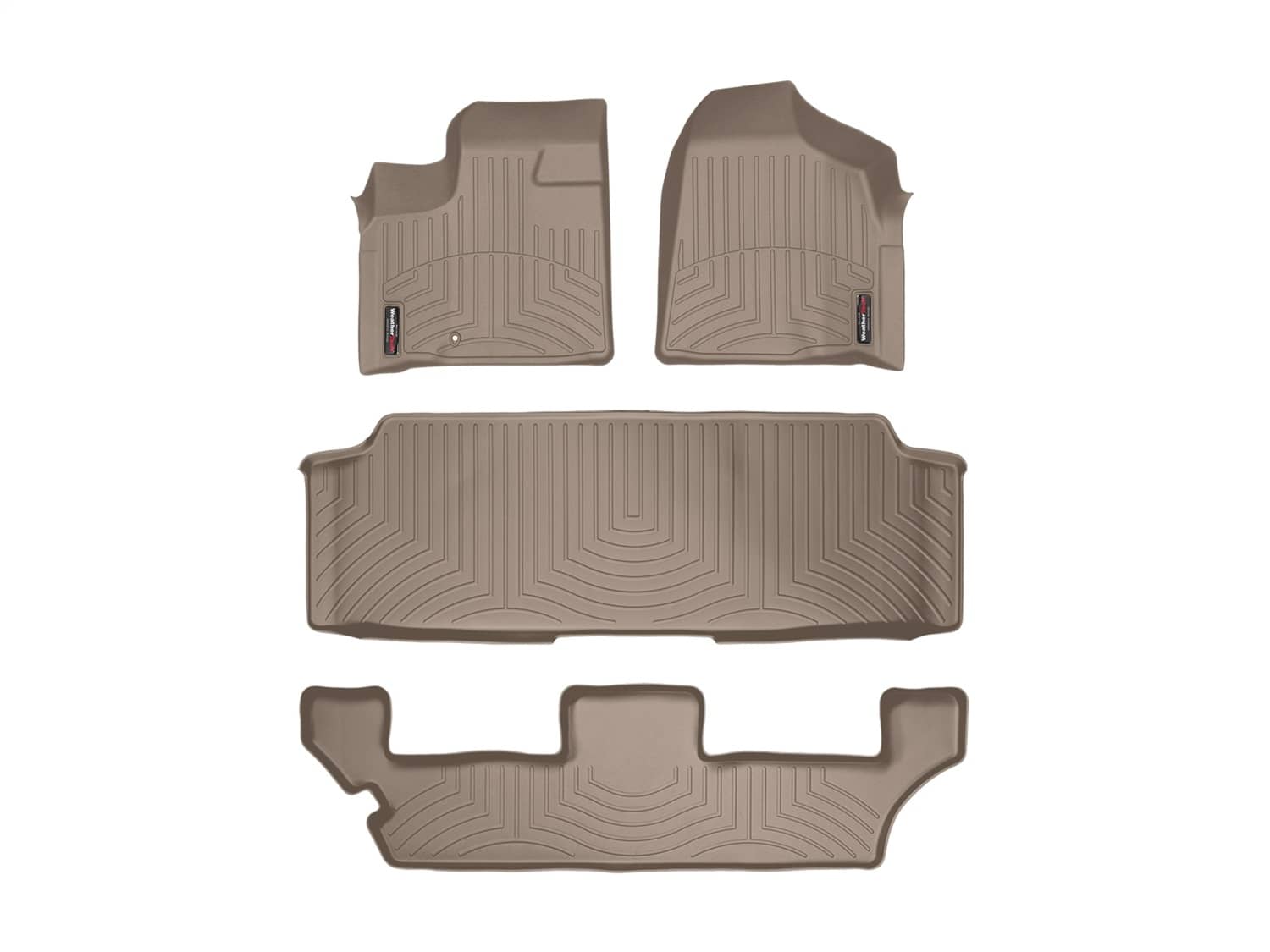 Weathertech - 451411-450272-3 - Front Rear and Third Row - Floor Mat Set