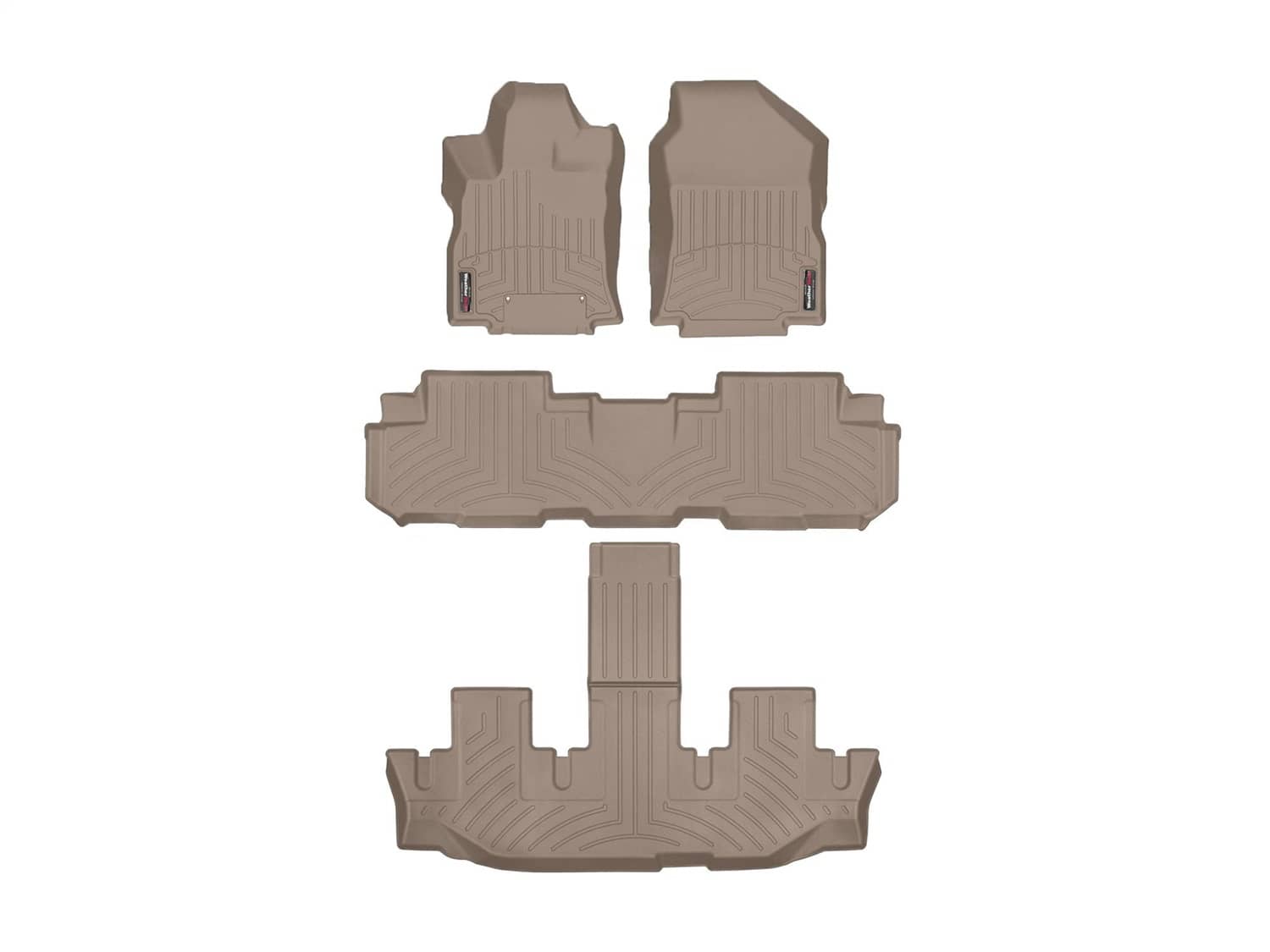 Weathertech - 451475-1-2-3 - Front Rear and Third Row - Floor Mat Set