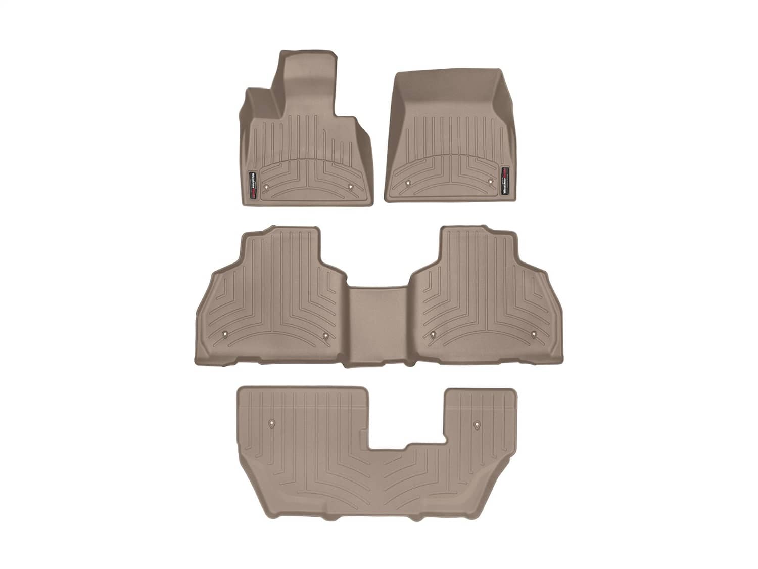 Weathertech - 451507-1-3-4 - Front Rear and Third Row - Floor Mat Set