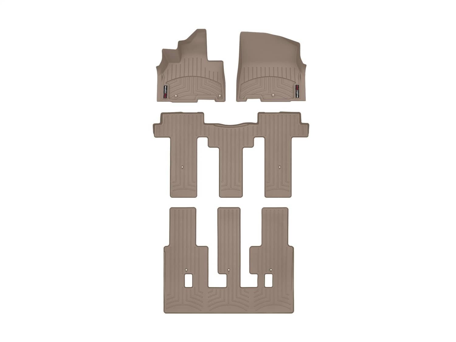 Weathertech - 451672-1-2-5 - Front Rear and Third Row - Floor Mat Set