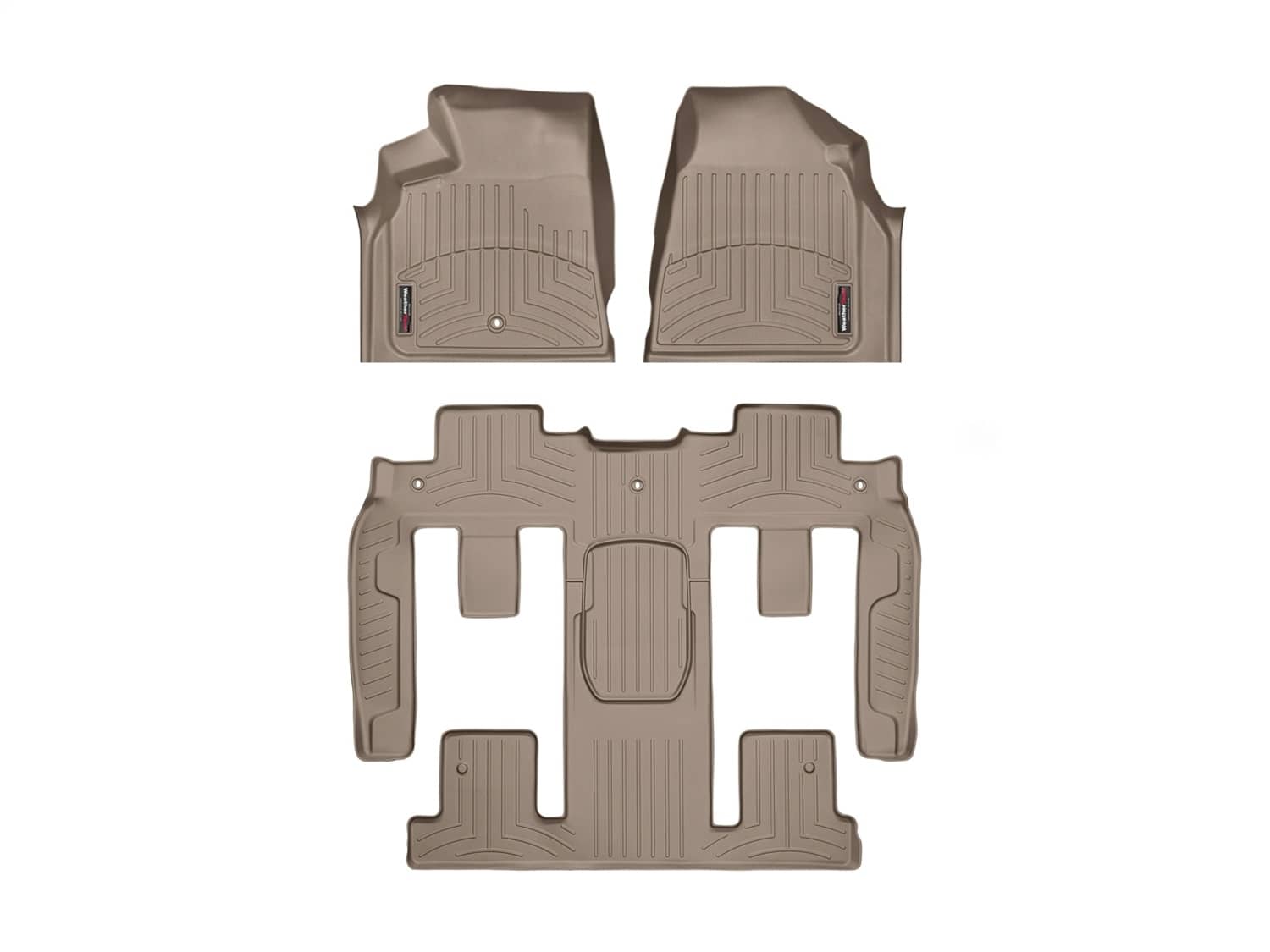 Weathertech - 452511-459423 - Front Rear and Third Row - Floor Mat Set