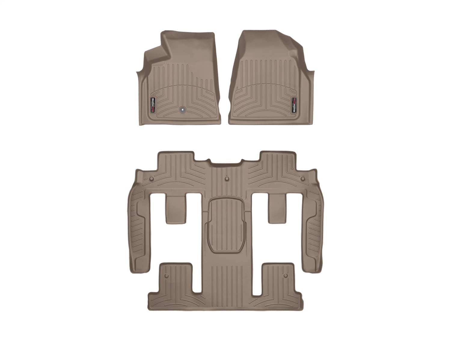 Weathertech - 457021-451114 - Front Rear and Third Row - Floor Mat Set