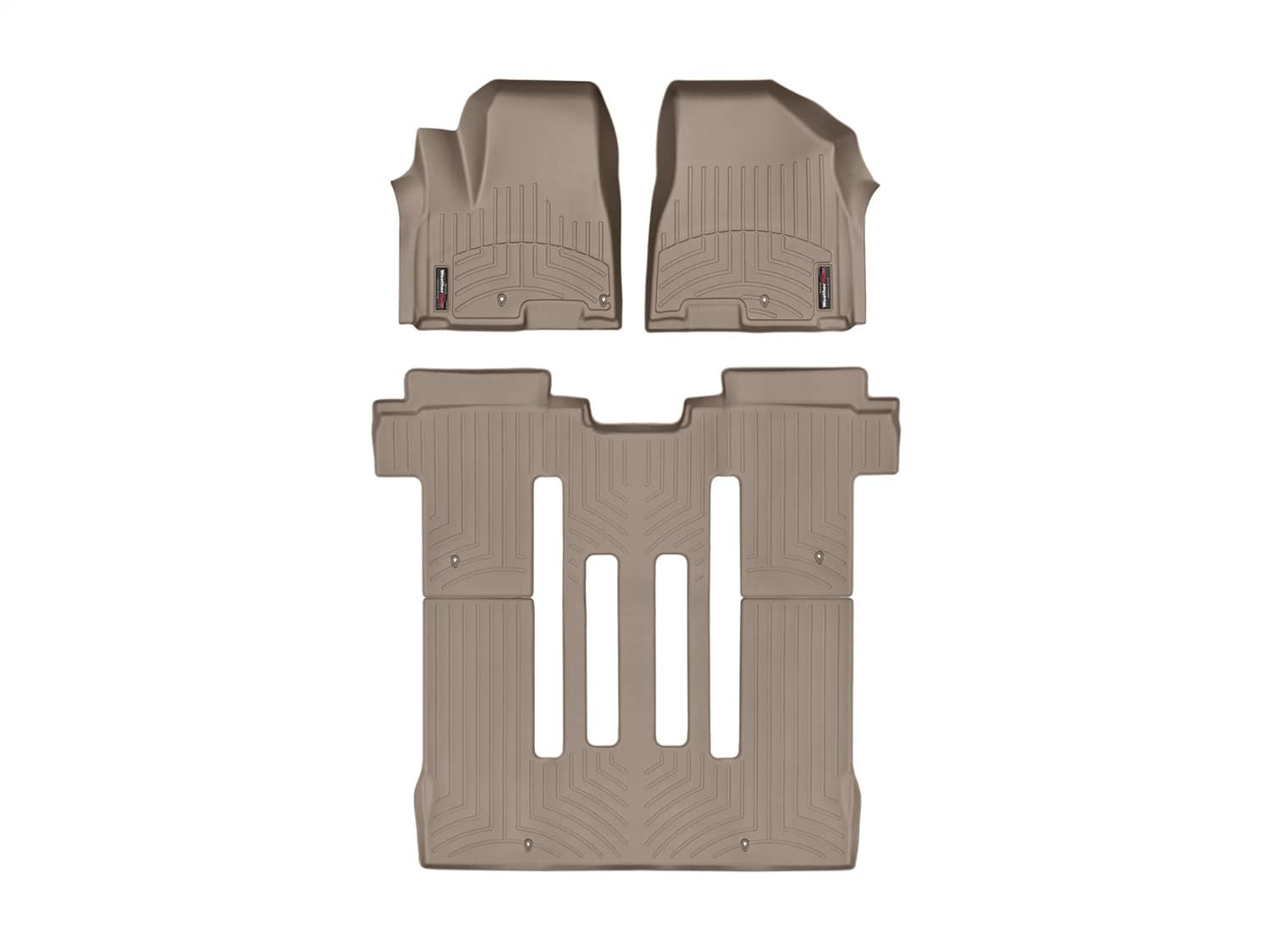 Weathertech - 45709-1-2 - Front Rear and Third Row - Floor Mat Set