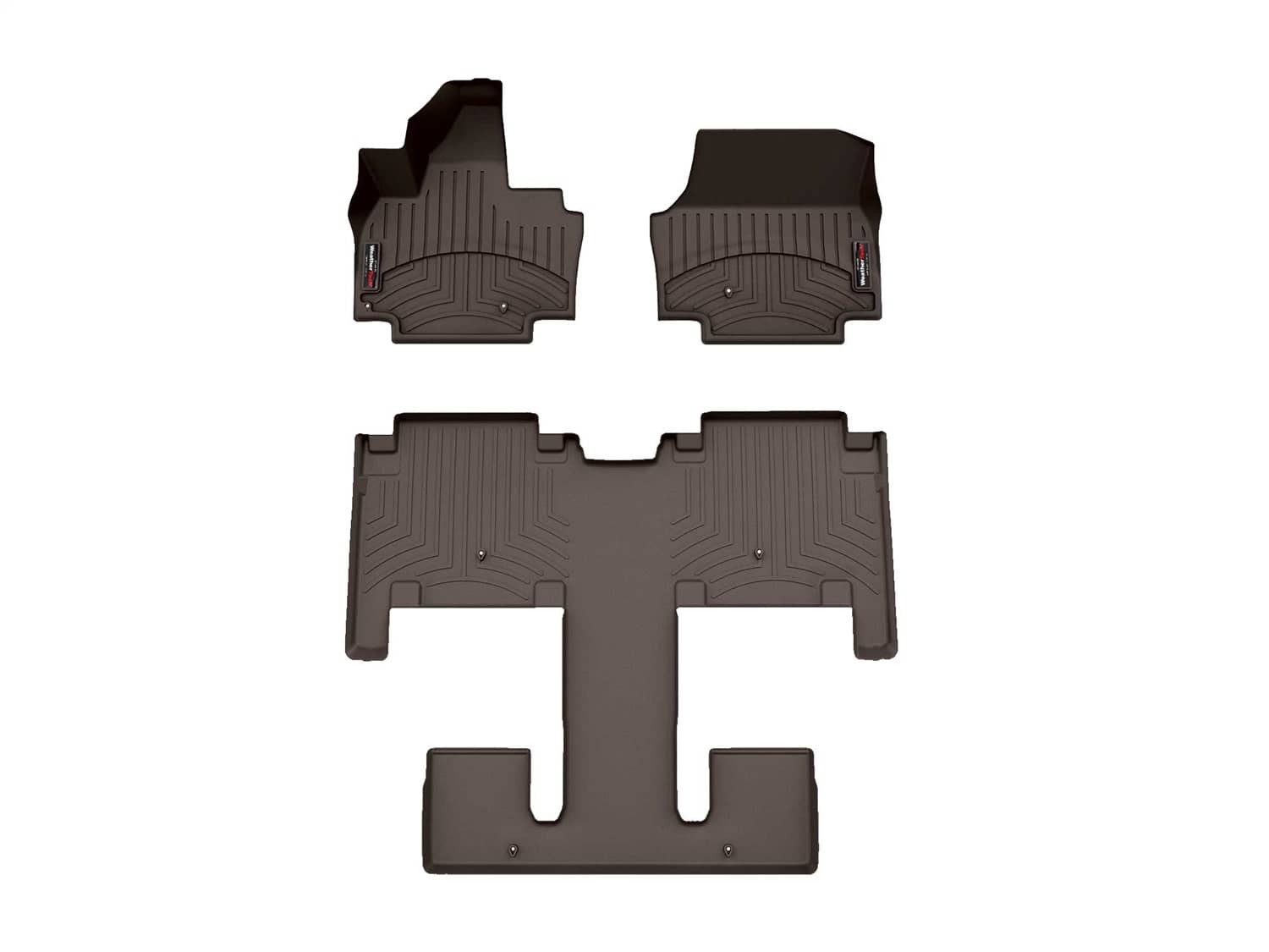 Weathertech - 471860-1-2 - Front Rear and Third Row - Floor Mat Set