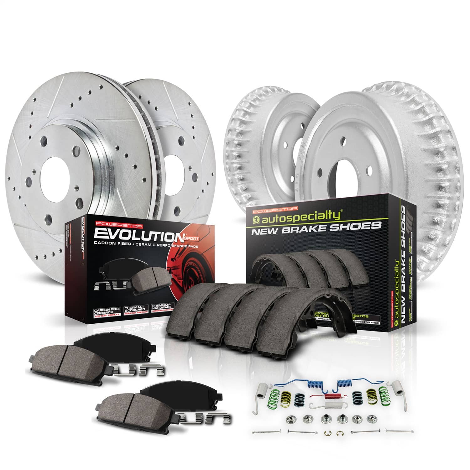 Power Stop - K15007DK - Complete Vehicle Disc/Drum Brake Kit