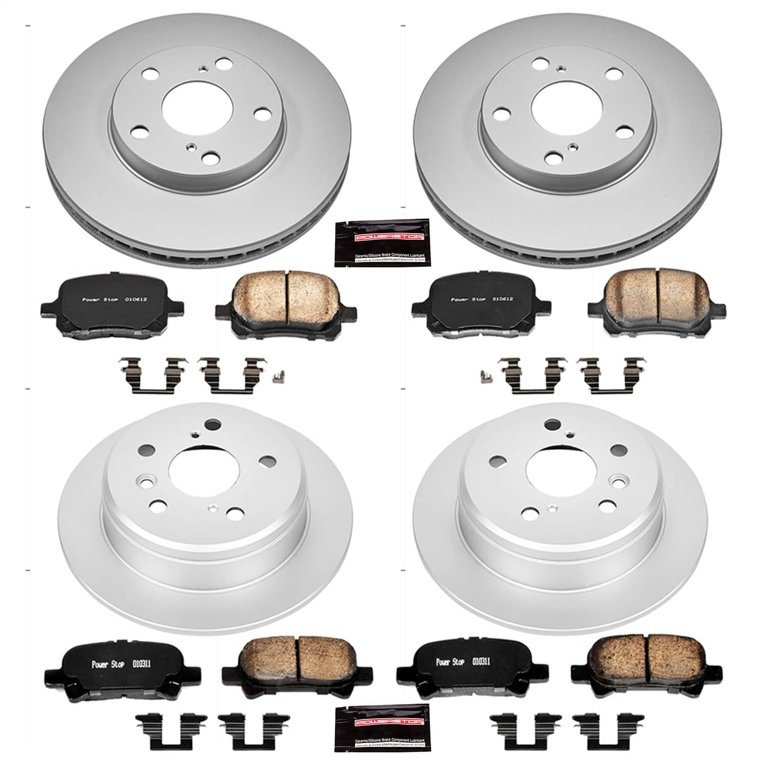 Power Stop - CRK1060 - Front and Rear - Disc Brake Pad and Rotor Kit
