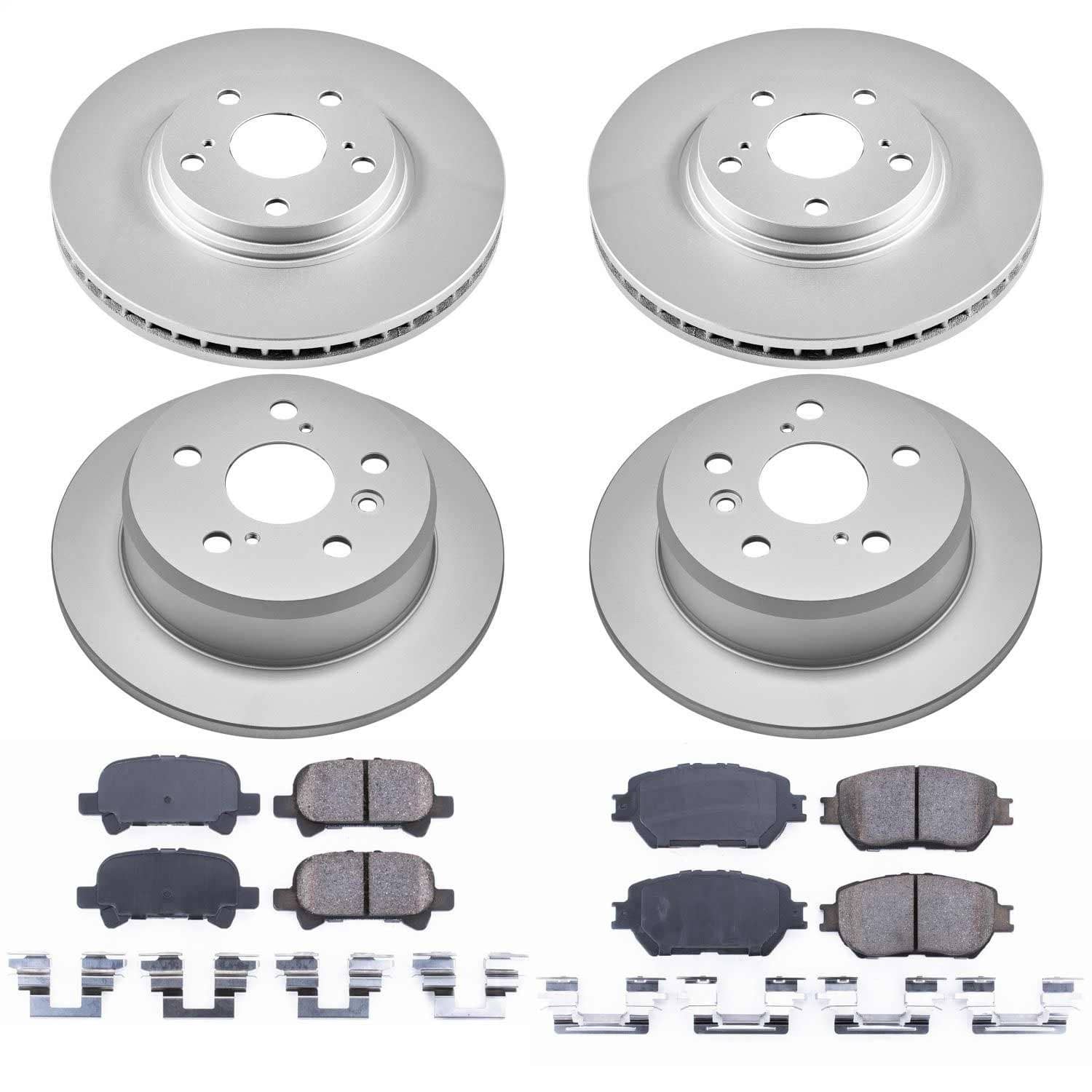 Power Stop - CRK1144 - Front and Rear - Disc Brake Pad and Rotor Kit