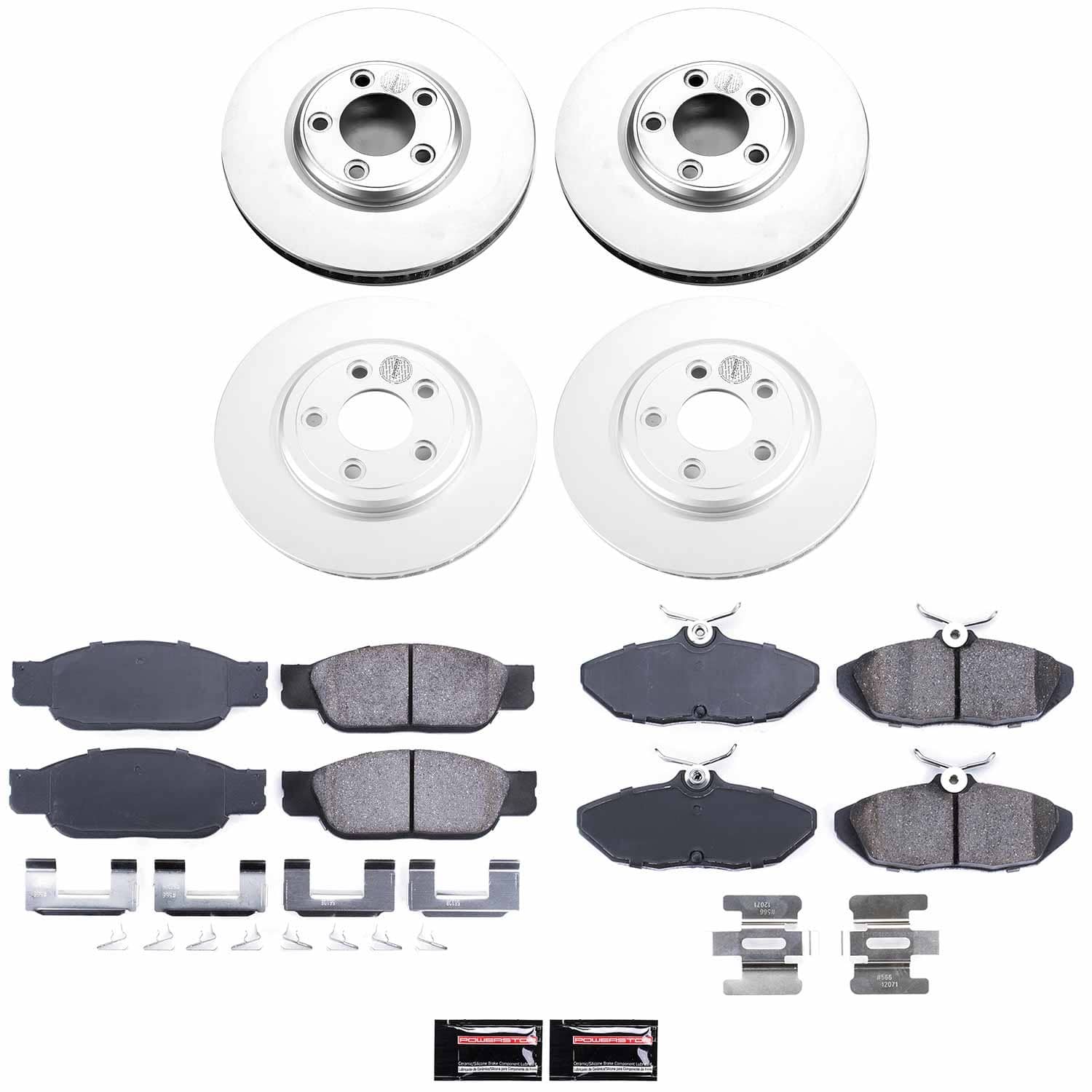 Power Stop - CRK1352 - Front and Rear - Disc Brake Pad and Rotor Kit