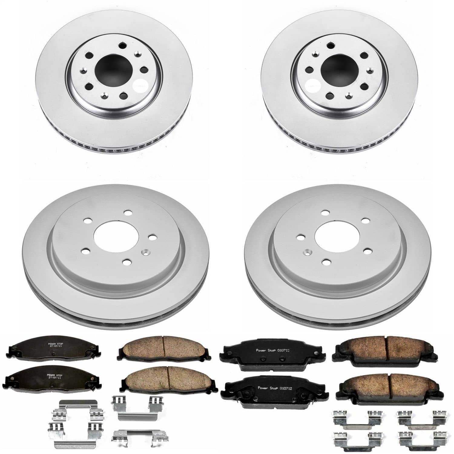 Power Stop - CRK1424 - Front and Rear - Disc Brake Pad and Rotor Kit