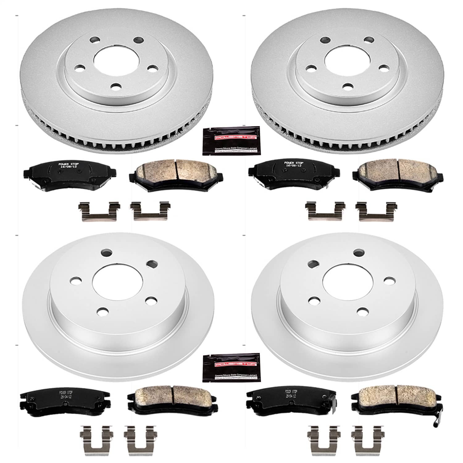 Power Stop - CRK1544 - Front and Rear - Disc Brake Pad and Rotor Kit