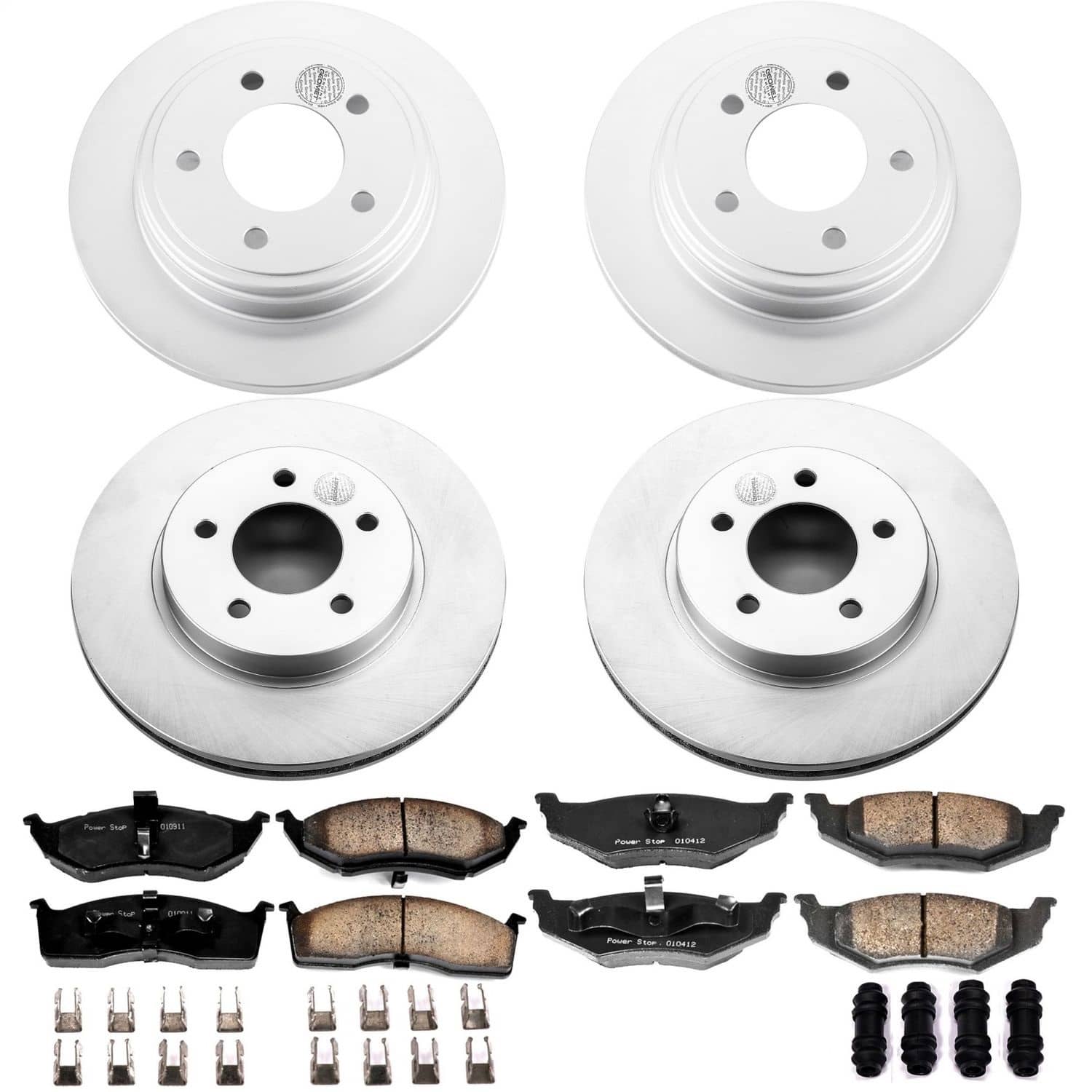 Power Stop - CRK1693 - Front and Rear - Disc Brake Pad and Rotor Kit