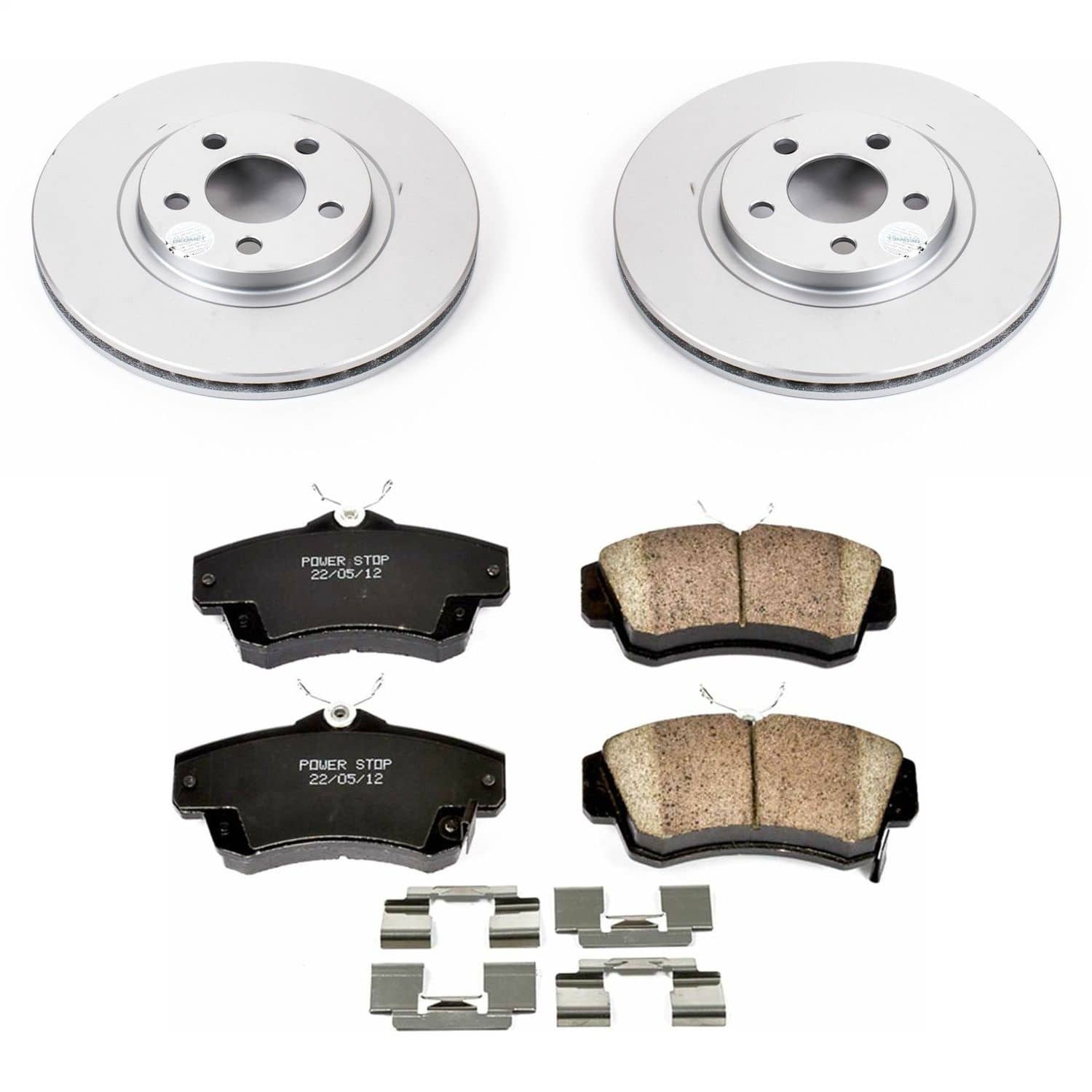 Power Stop - CRK1704 - Front - Disc Brake Pad and Rotor Kit