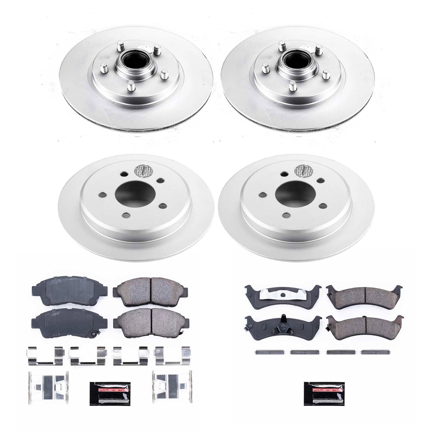 Power Stop - CRK1855 - Front and Rear - Disc Brake Pad and Rotor Kit