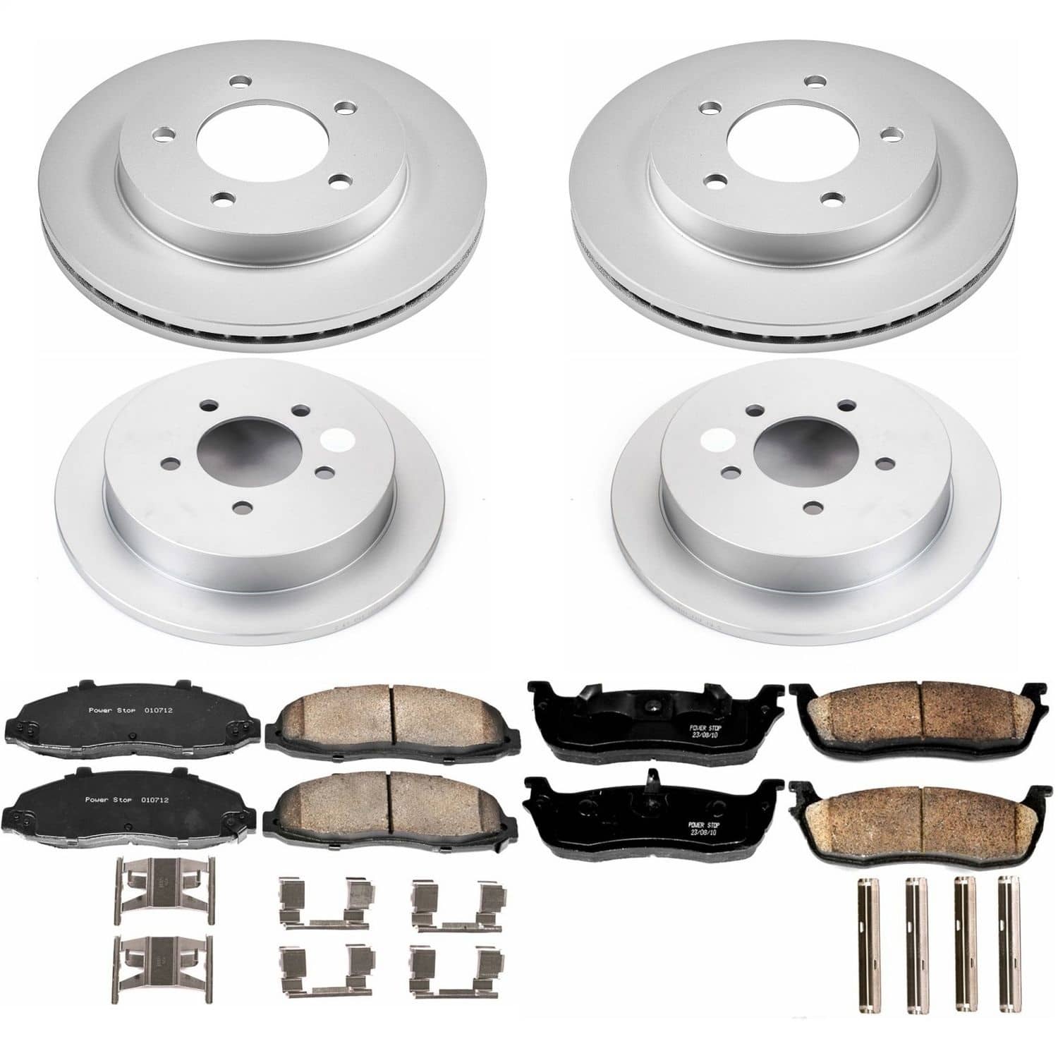 Power Stop - CRK1868 - Front and Rear - Disc Brake Pad and Rotor Kit
