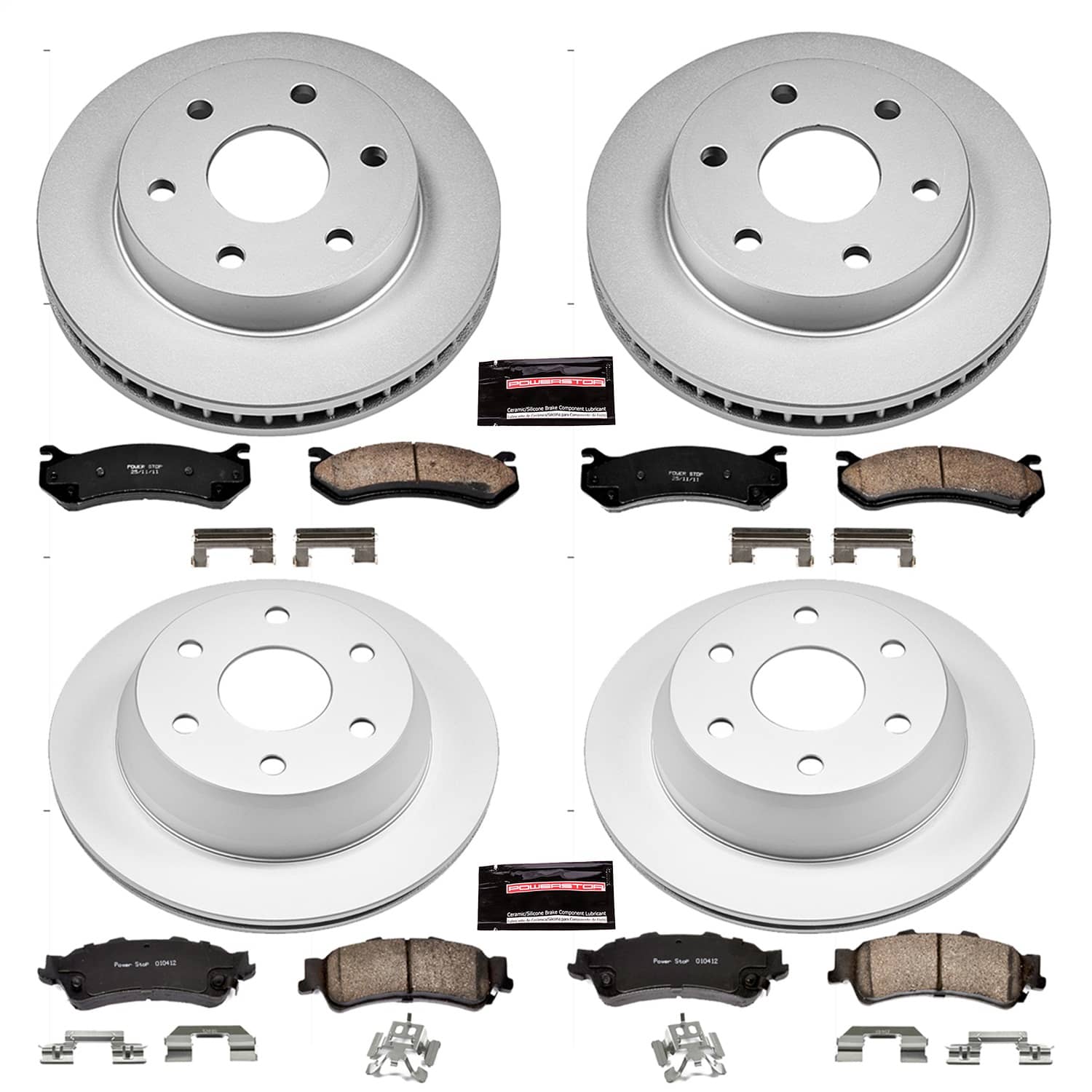 Power Stop - CRK2010 - Front and Rear - Disc Brake Pad and Rotor Kit