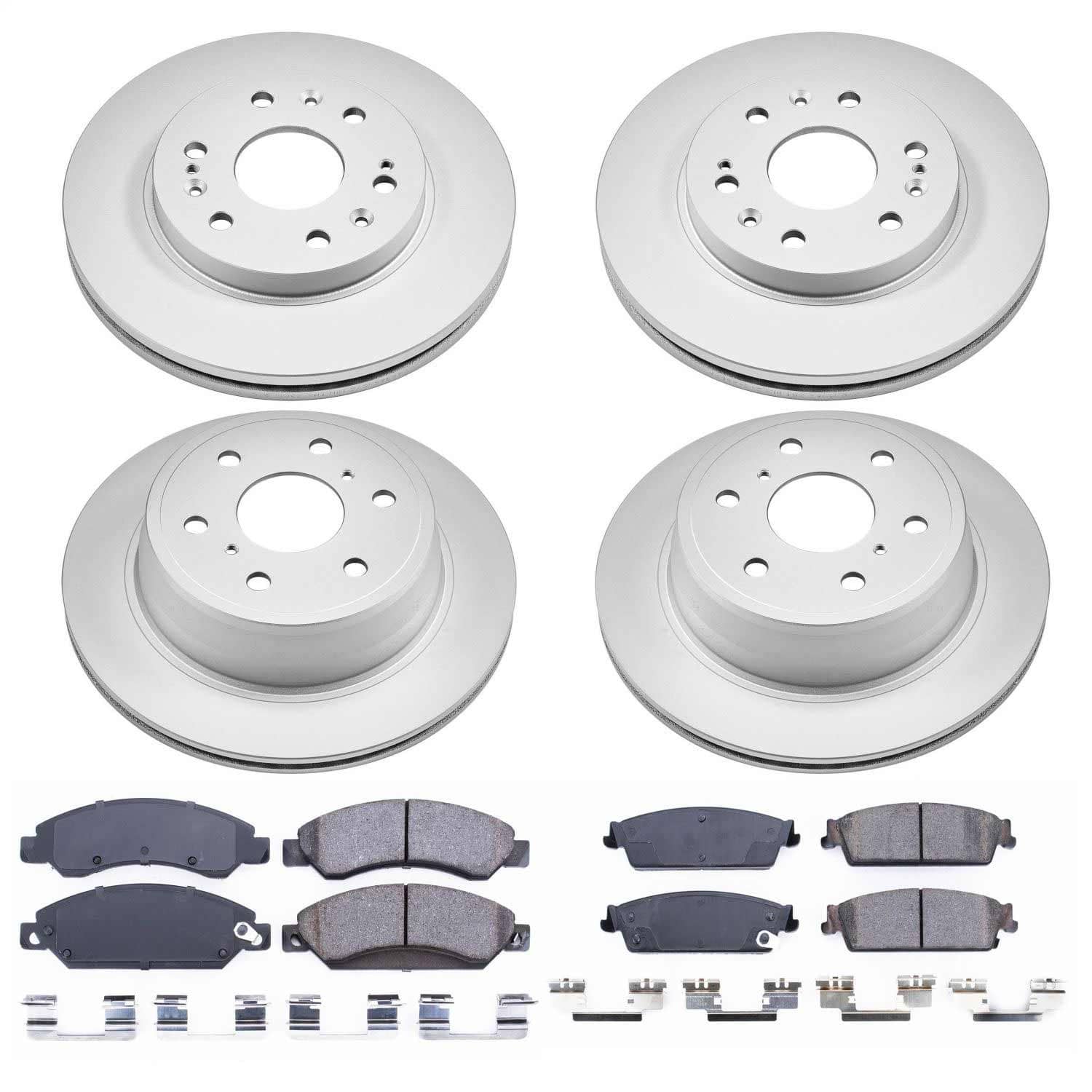Power Stop - CRK2068 - Front and Rear - Disc Brake Pad and Rotor Kit